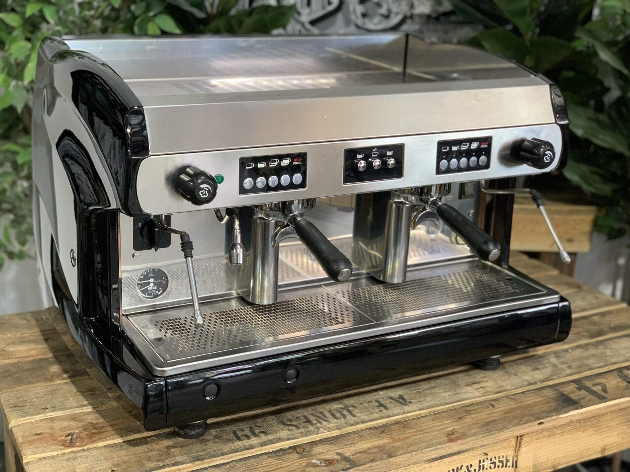 Wega Polaris High Cup Metallic - 2 Group Commercial Espresso Machine - Black