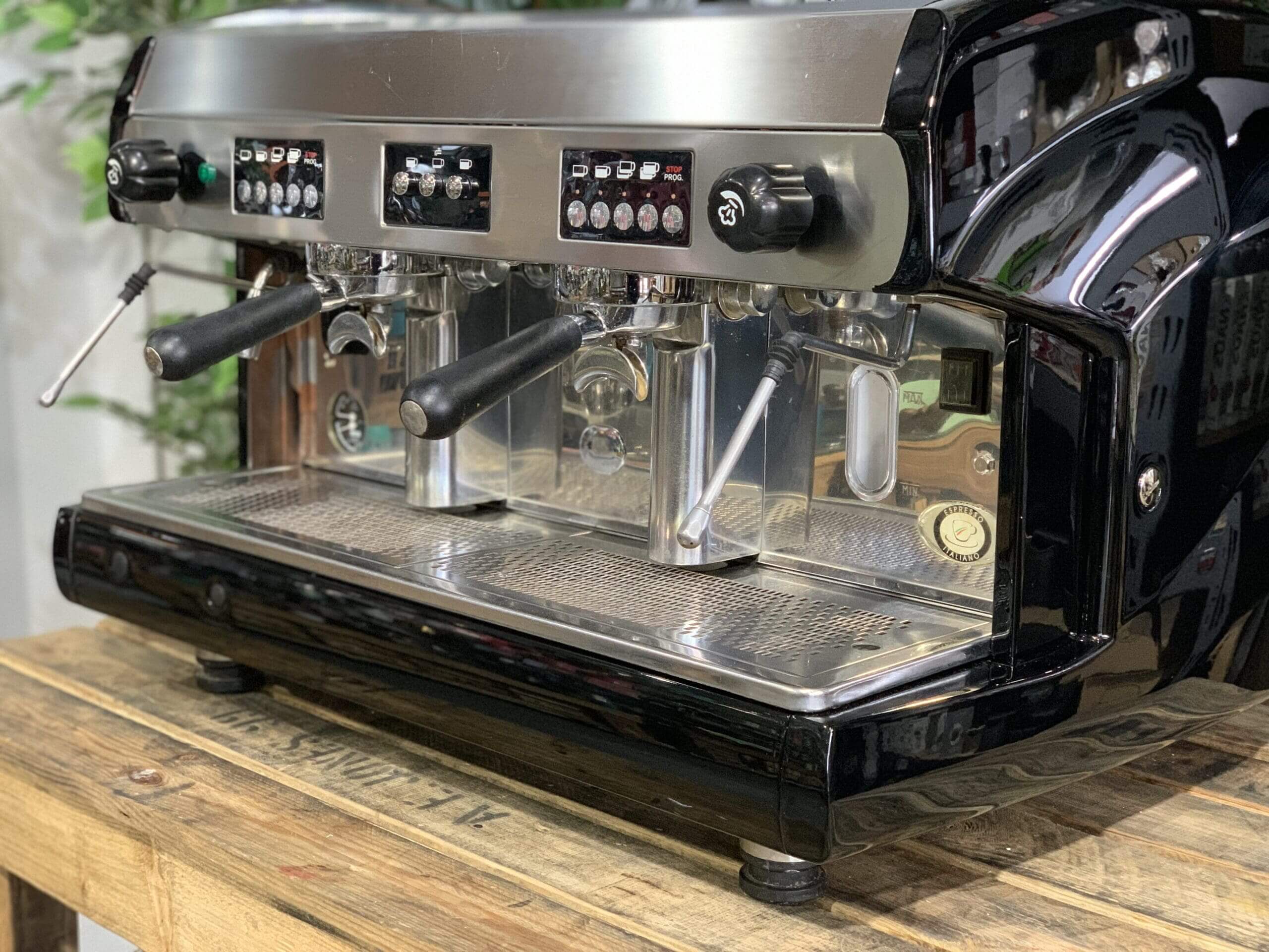 Wega Polaris High Cup Metallic - 2 Group Commercial Espresso Machine - Black