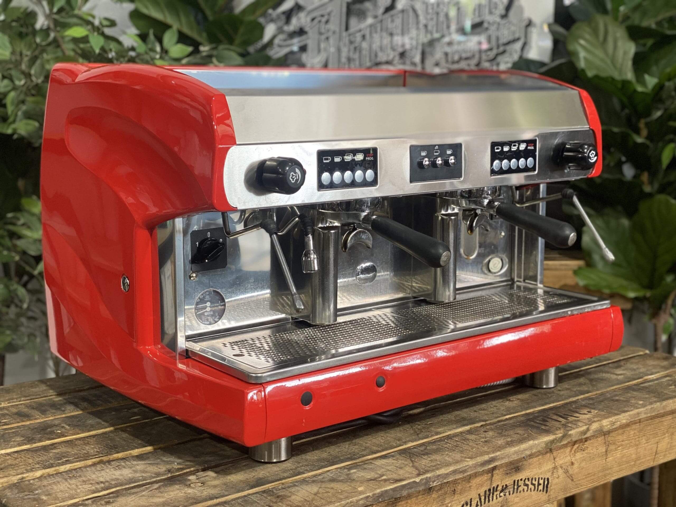 Wega Polaris High Cup - 2 Group Commercial Espresso Machine - Red
