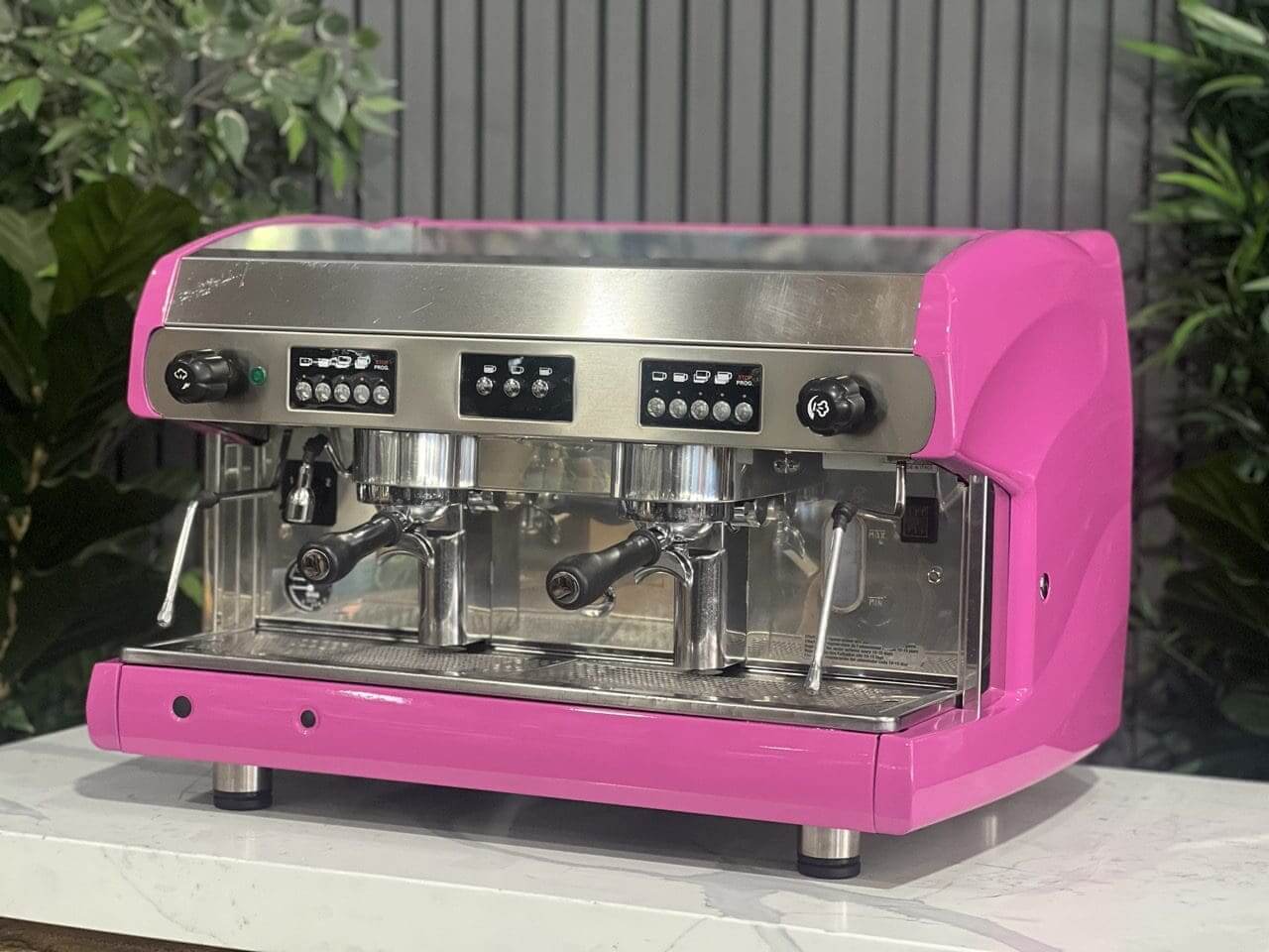 Wega Polaris Low Cup Hot - 2 Group Commercial Espresso Machine - Pink
