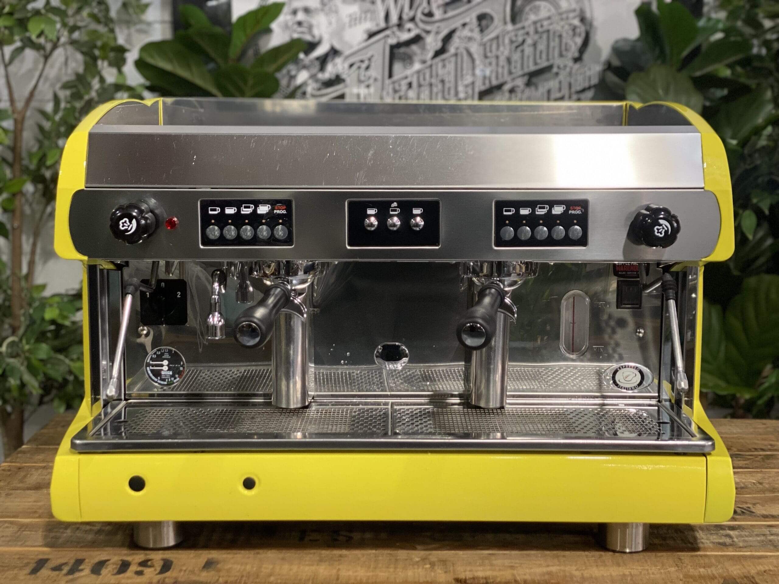 Wega Polaris High Cup Bright - 2 Group Commercial Espresso Machine - Yellow