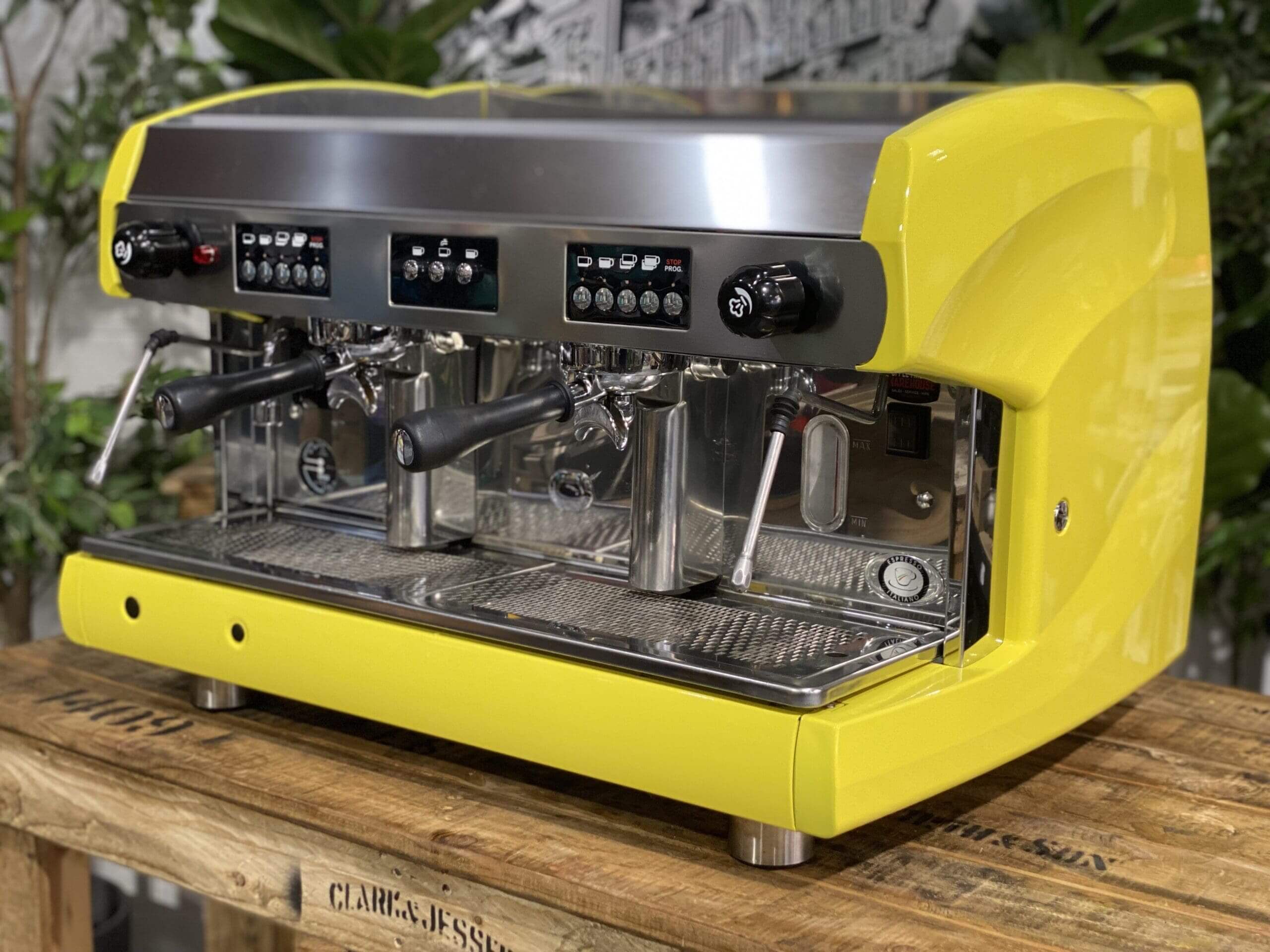Wega Polaris High Cup Bright - 2 Group Commercial Espresso Machine - Yellow