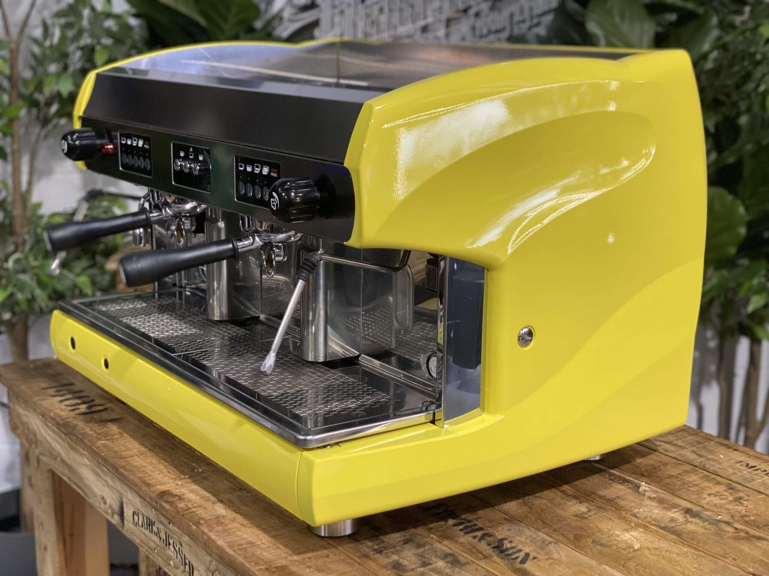 Wega Polaris High Cup Bright - 2 Group Commercial Espresso Machine - Yellow