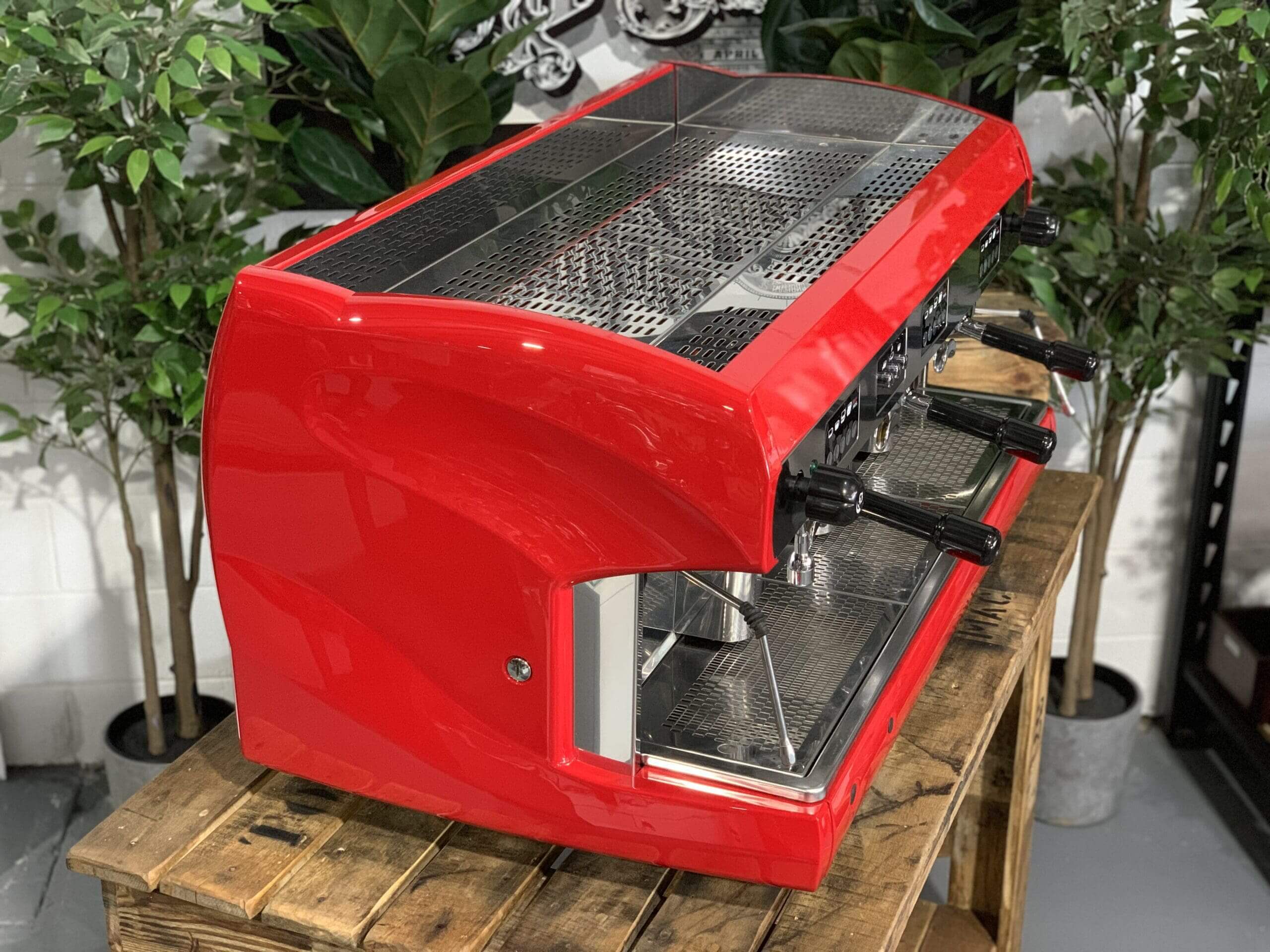 Wega Polaris High Cup - 3 Group Commercial Espresso Machine - Red