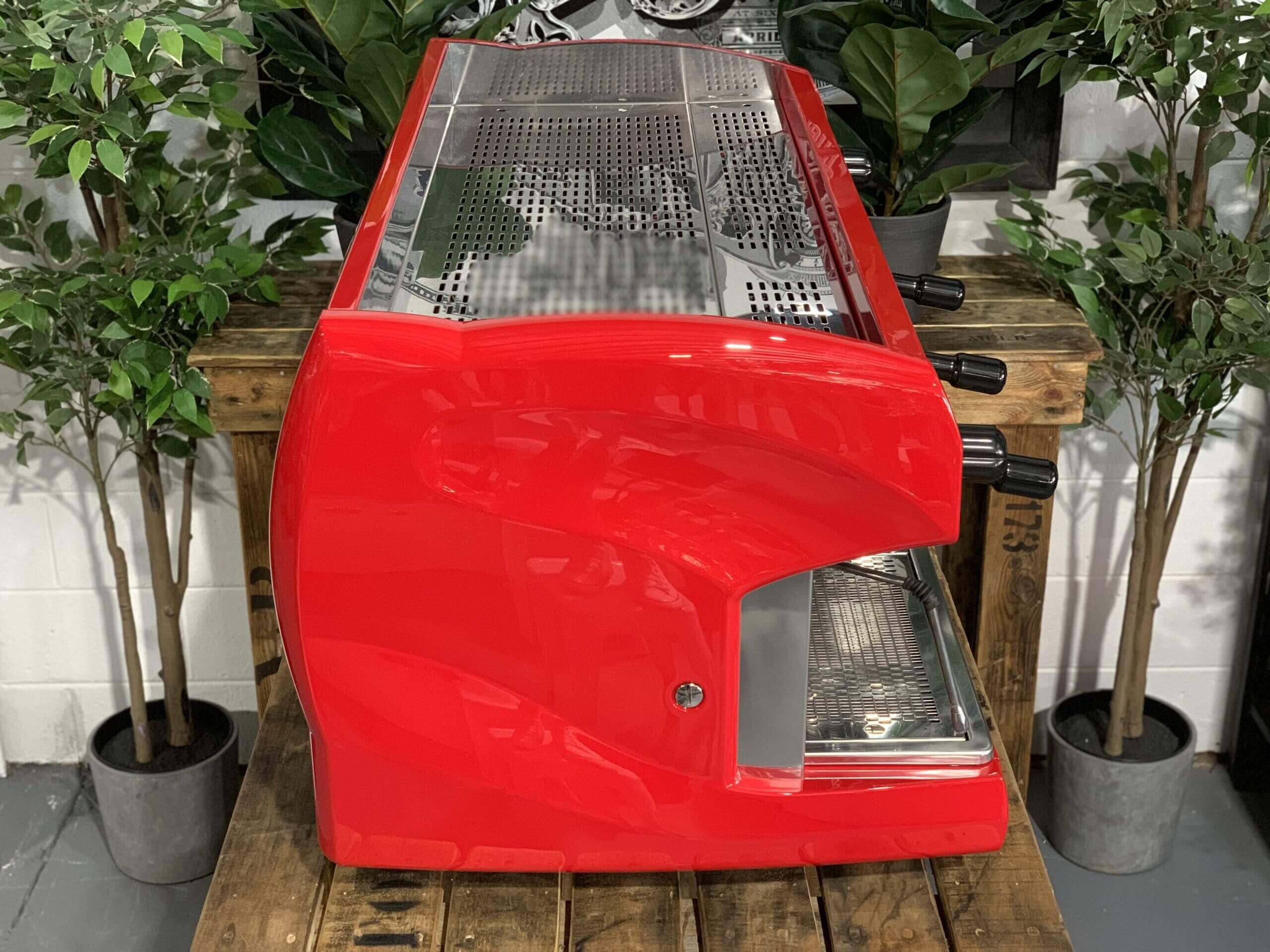Wega Polaris High Cup - 3 Group Commercial Espresso Machine - Red