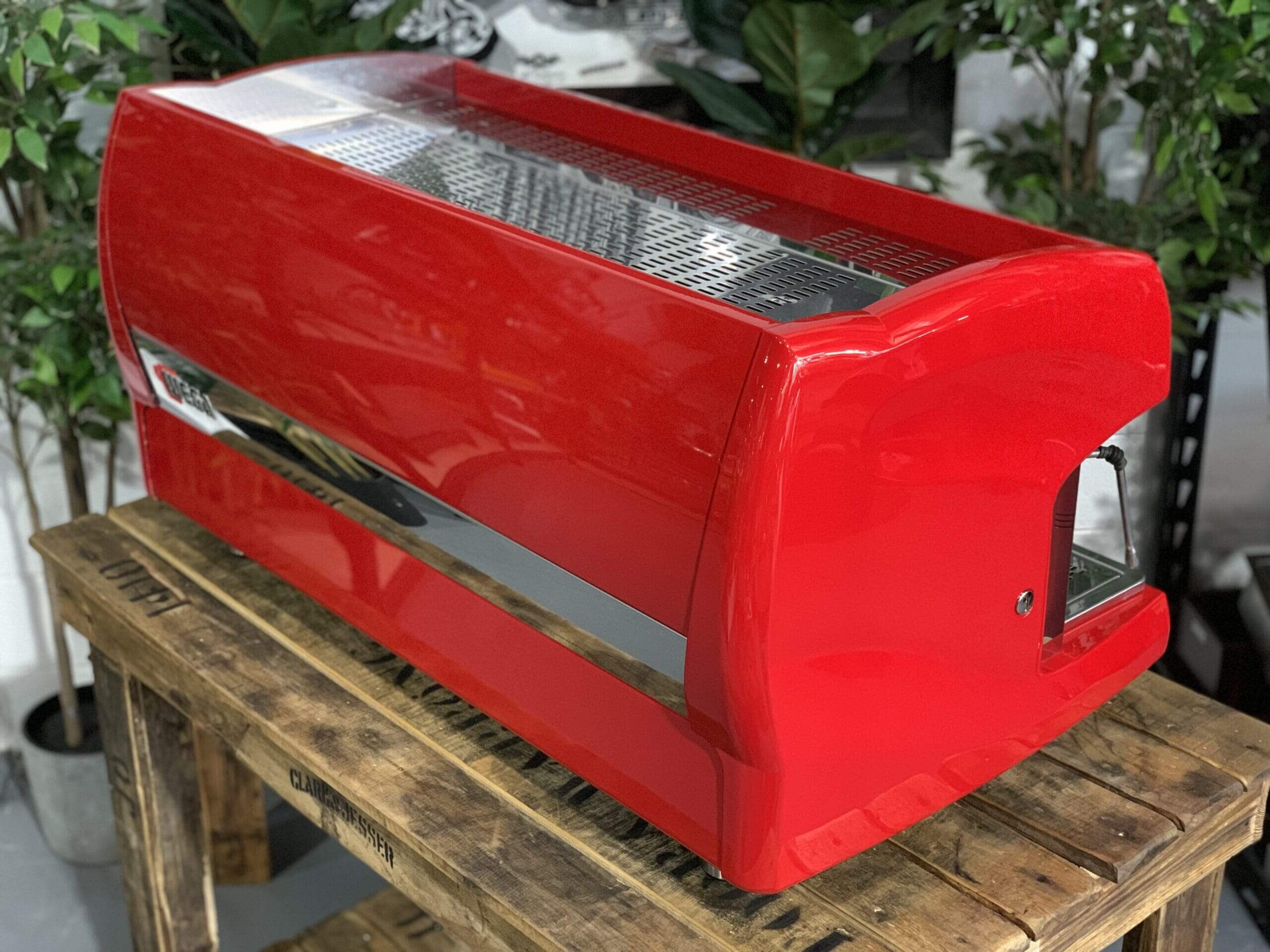Wega Polaris High Cup - 3 Group Commercial Espresso Machine - Red