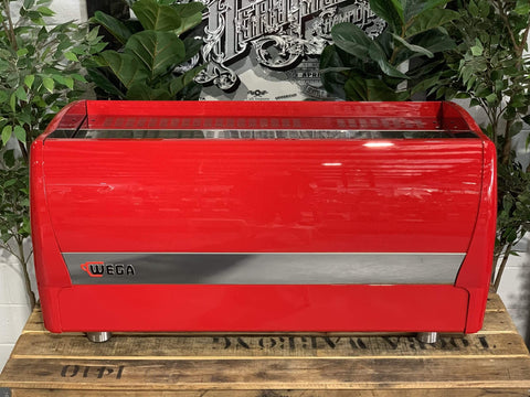 Wega Polaris High Cup - 3 Group Commercial Espresso Machine - Red
