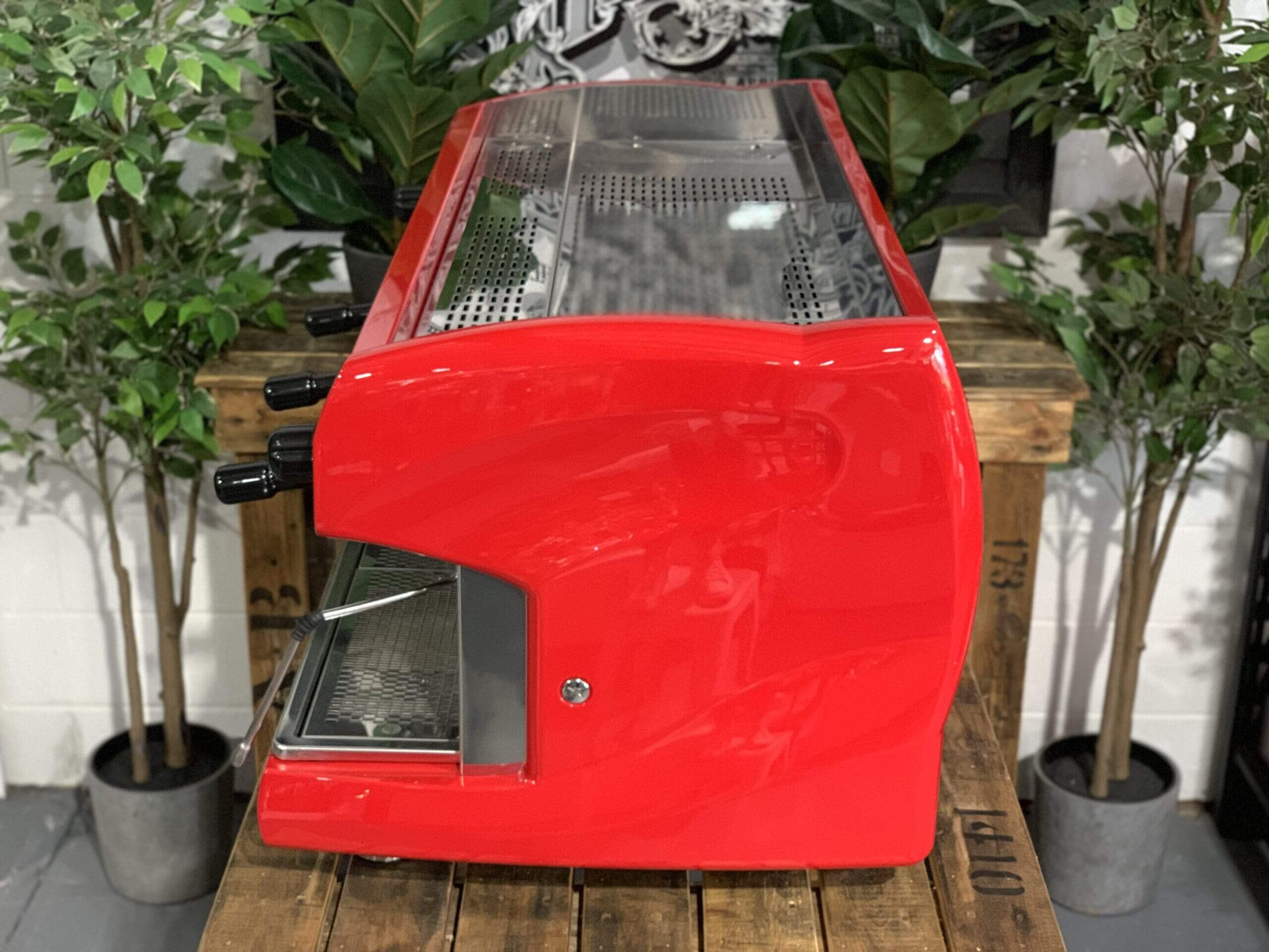 Wega Polaris High Cup - 3 Group Commercial Espresso Machine - Red