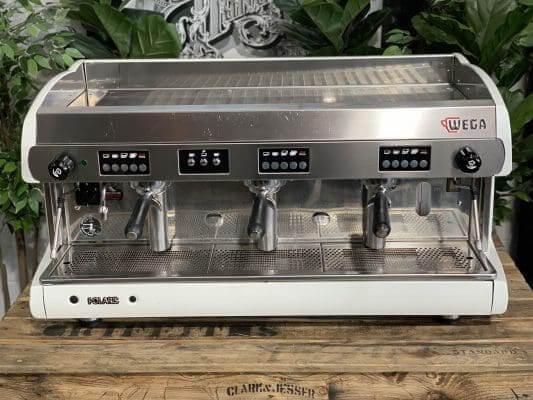 Wega Polaris High Cup - 3 Group Commercial Espresso Machine - White