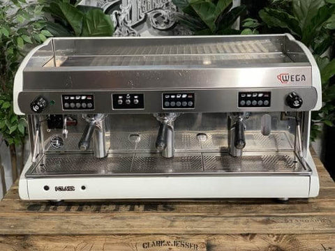 Wega Polaris High Cup - 3 Group Commercial Espresso Machine - White