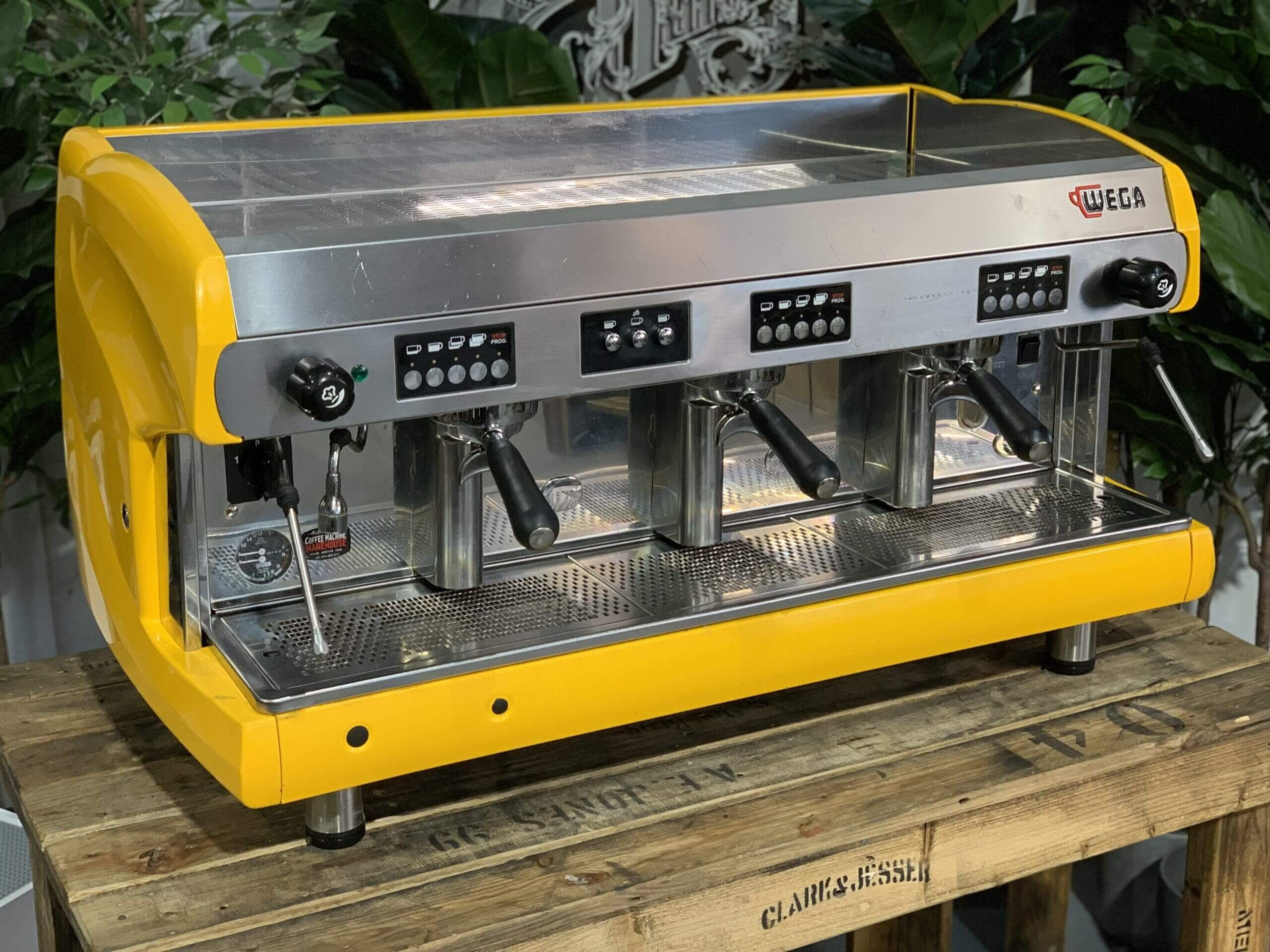 Wega Polaris High Cup - 3 Group Commercial Espresso Machine - Yellow