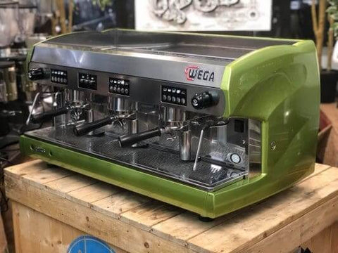 Wega Polaris Metallic - 3 Group Commercial Espresso Machine - Green