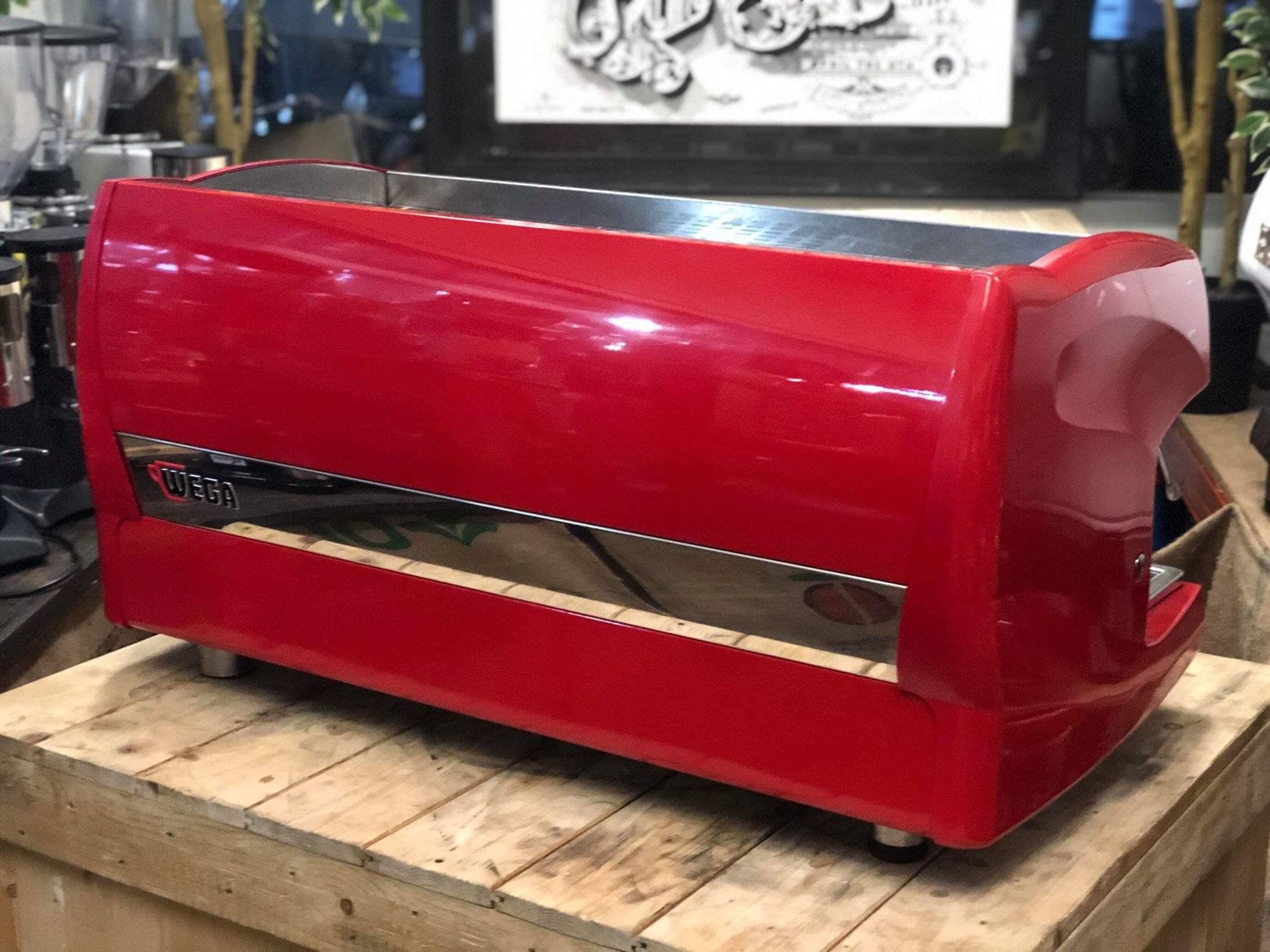 Wega Polaris Low Cup - 3 Group Commercial Espresso Machine - Red