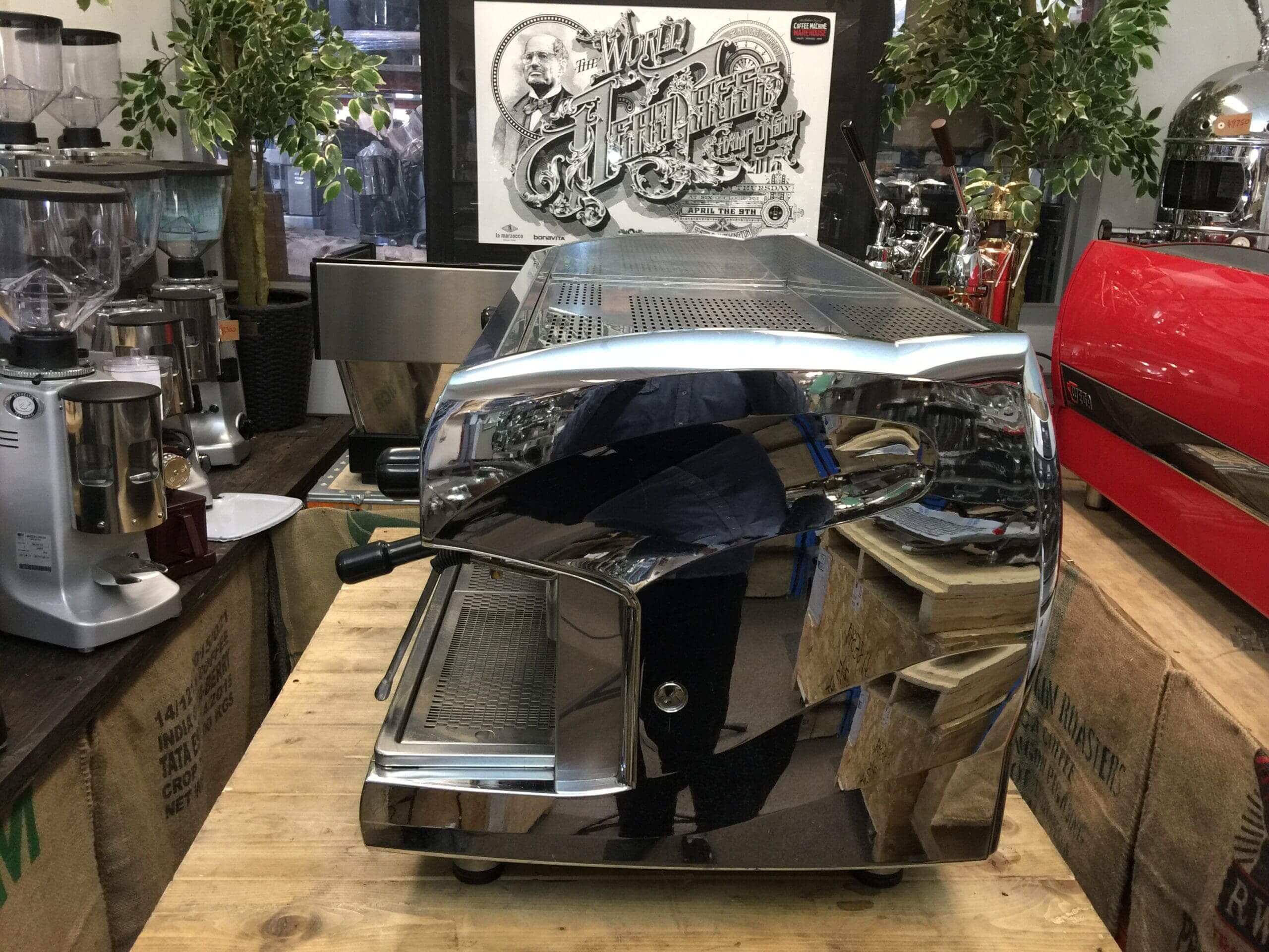 Wega Polaris Low Cup - 3 Group Commercial Espresso Machine - Chrome