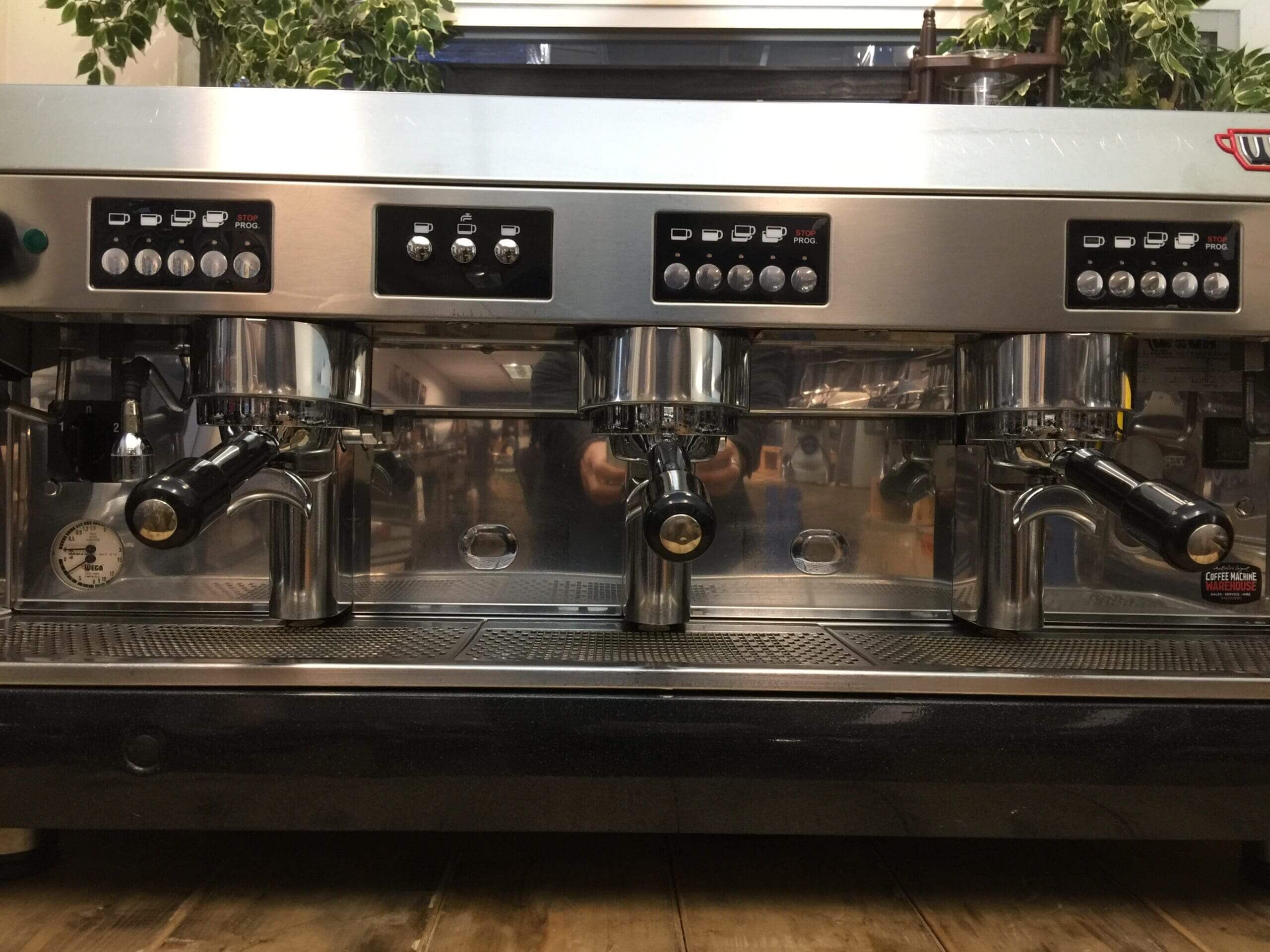 Wega Polaris Low Cup Metallic - 3 Group Commercial Espresso Machine - Black