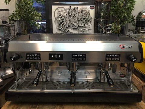 Wega Polaris Low Cup Metallic - 3 Group Commercial Espresso Machine - Black