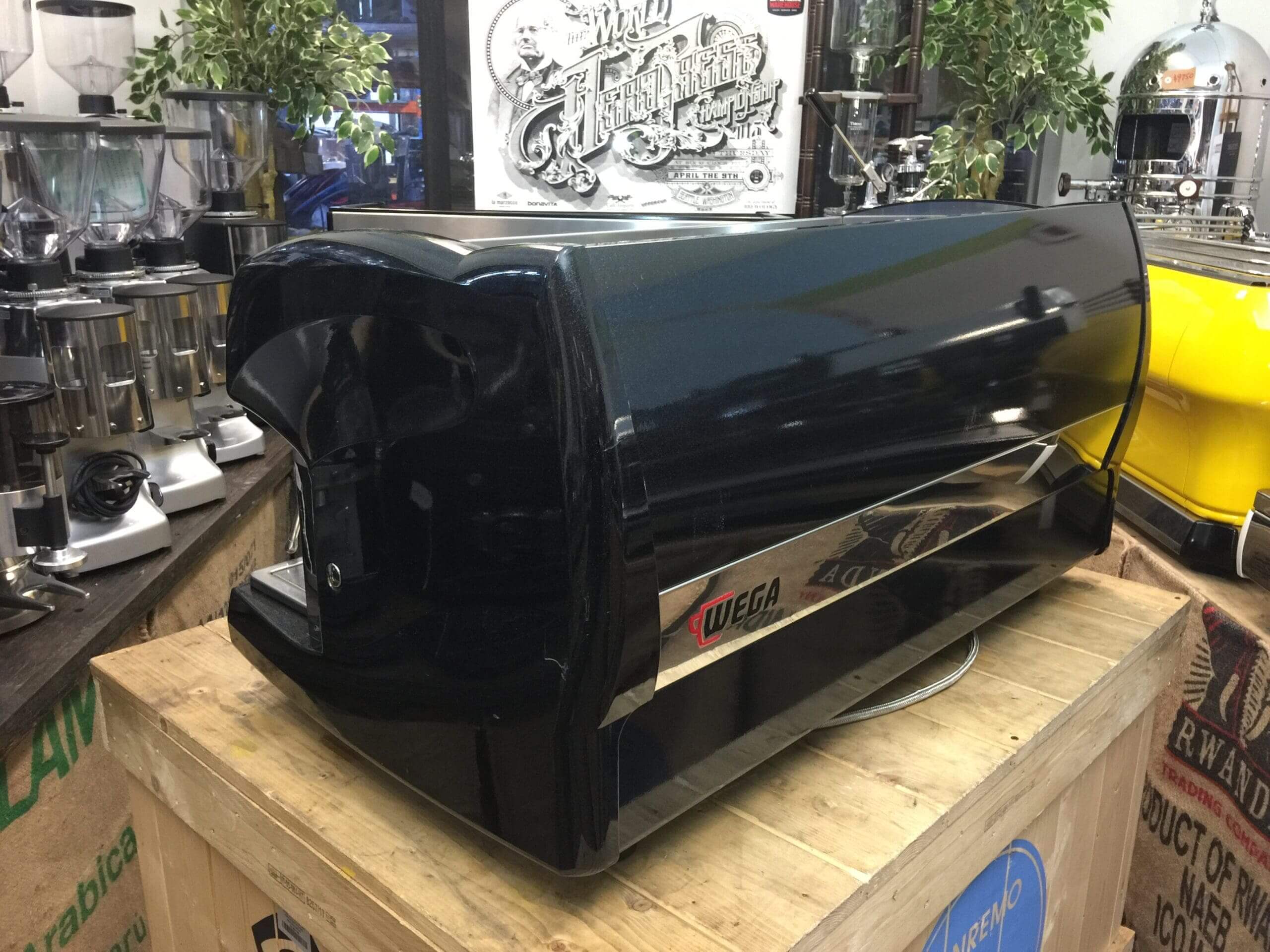 Wega Polaris Low Cup Metallic - 3 Group Commercial Espresso Machine - Black