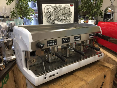 Wega Polaris Low Cup - 3 Group Commercial Espresso Machine - White