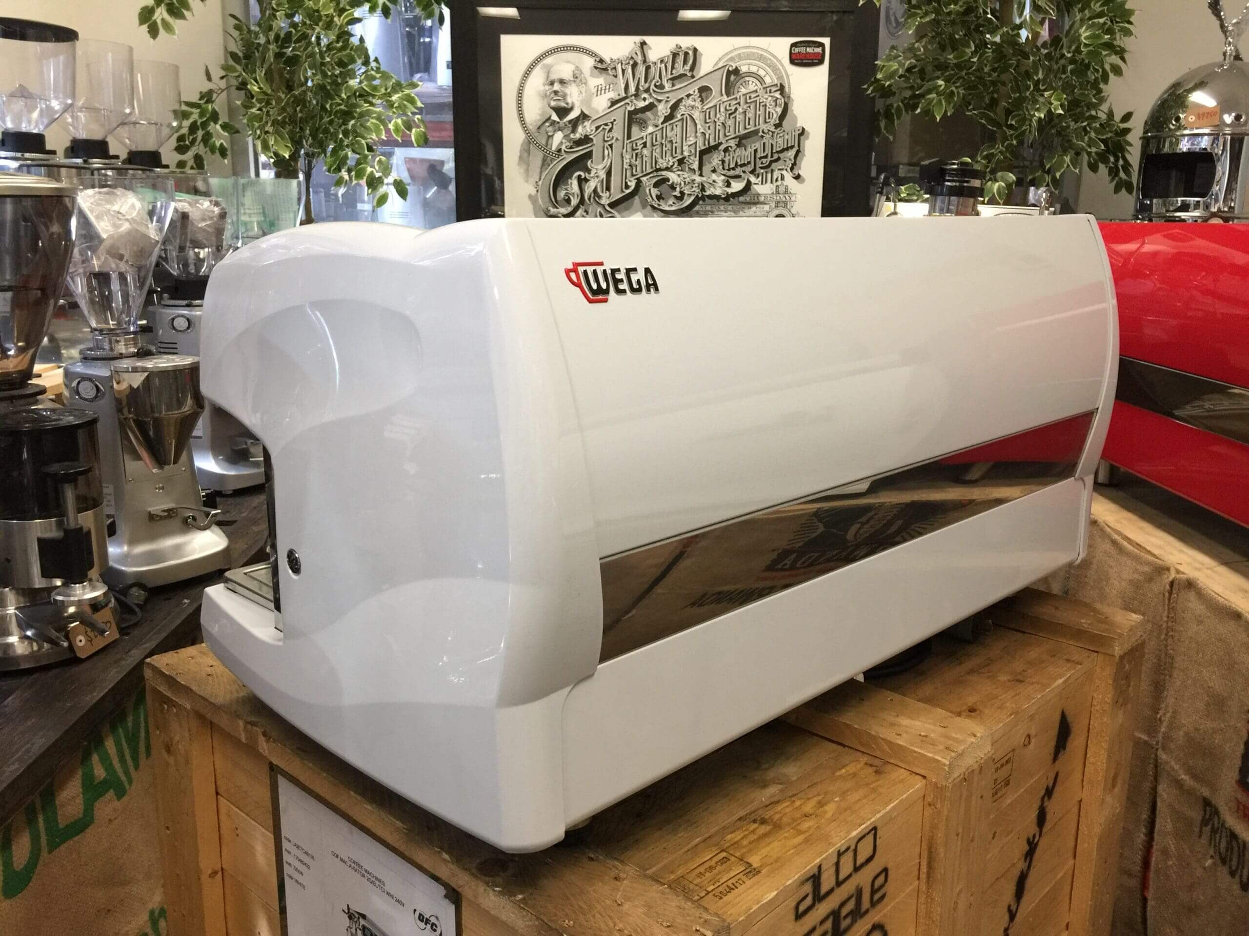 Wega Polaris Low Cup - 3 Group Commercial Espresso Machine - White