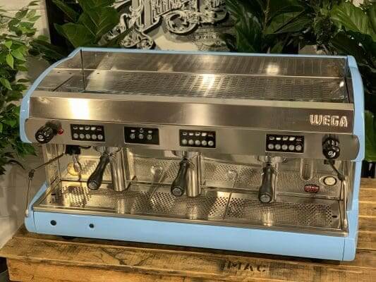 Wega Polaris Baby - 3 Group Commercial Espresso Machine - Blue