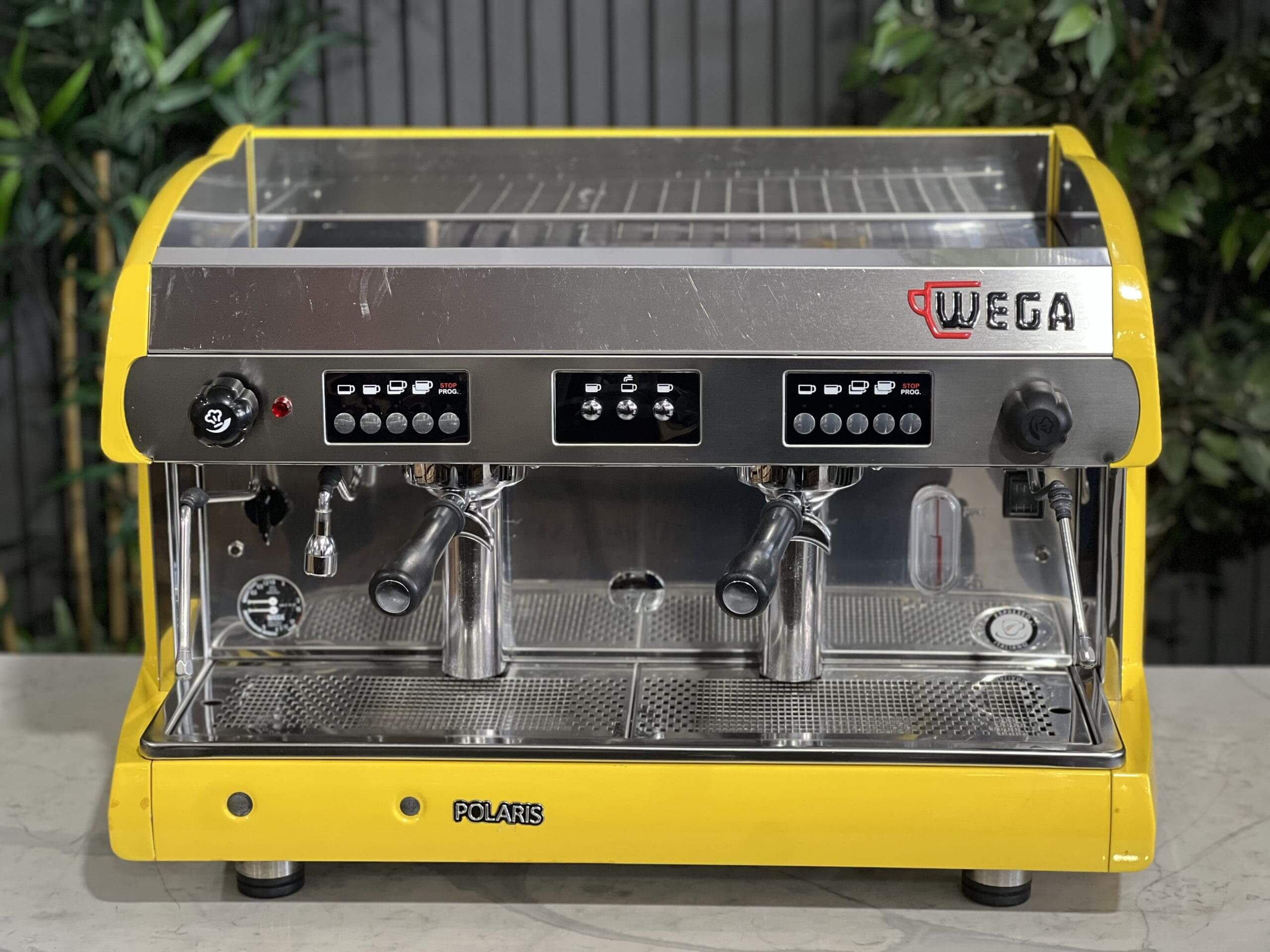 Wega Polaris High Cup - 2 Group Commercial Espresso Machine - Yellow