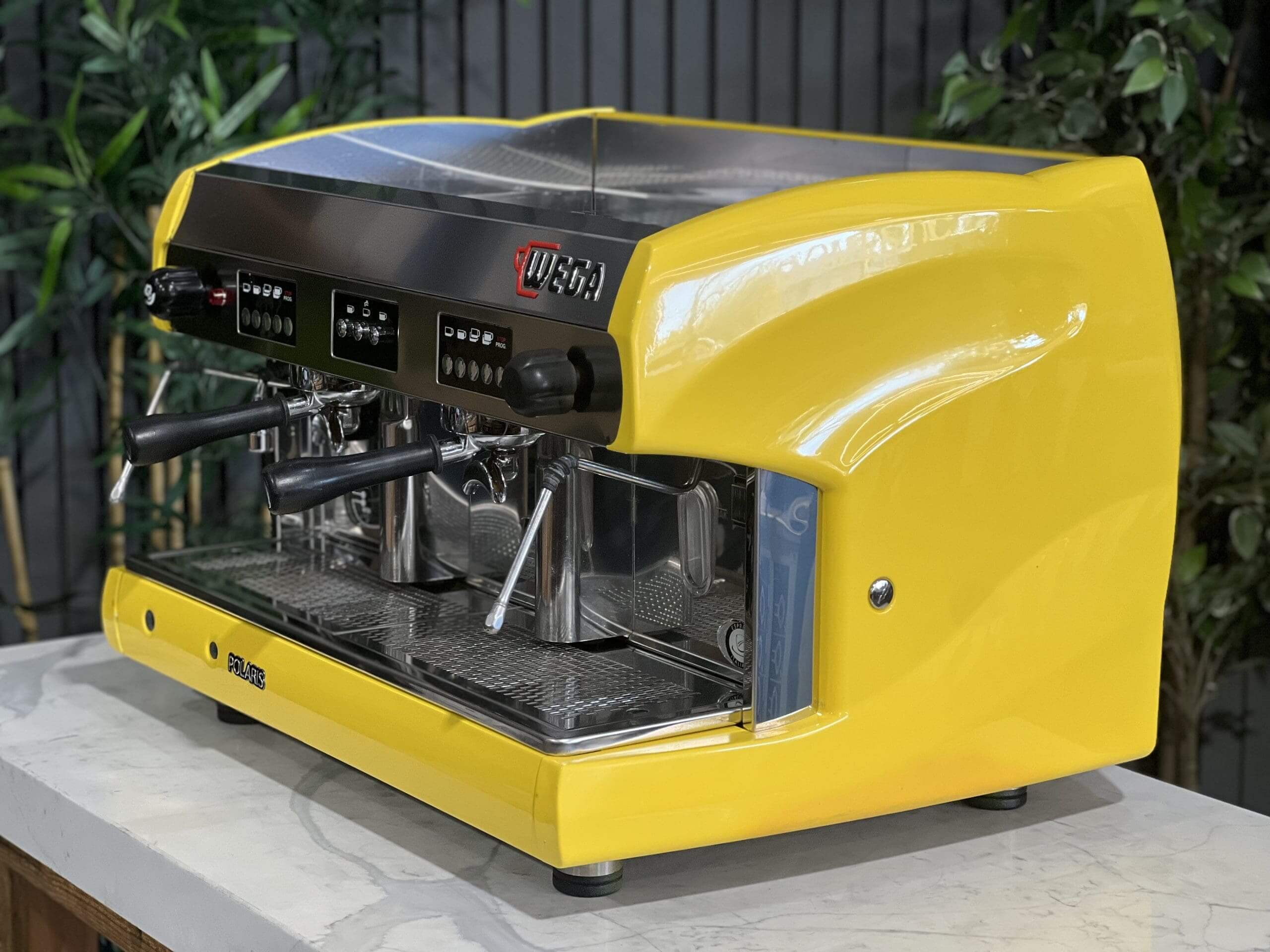 Wega Polaris High Cup - 2 Group Commercial Espresso Machine - Yellow