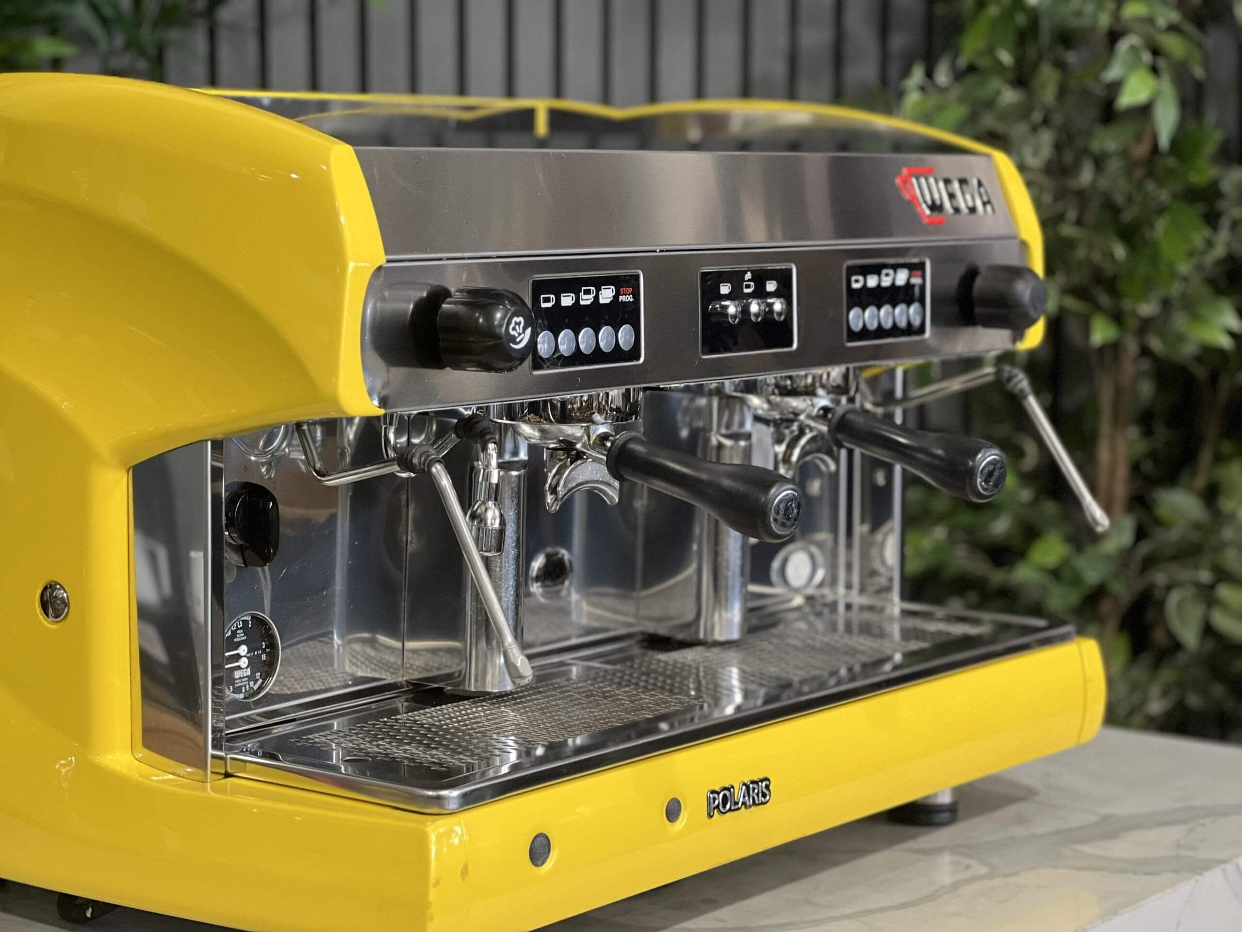 Wega Polaris High Cup - 2 Group Commercial Espresso Machine - Yellow