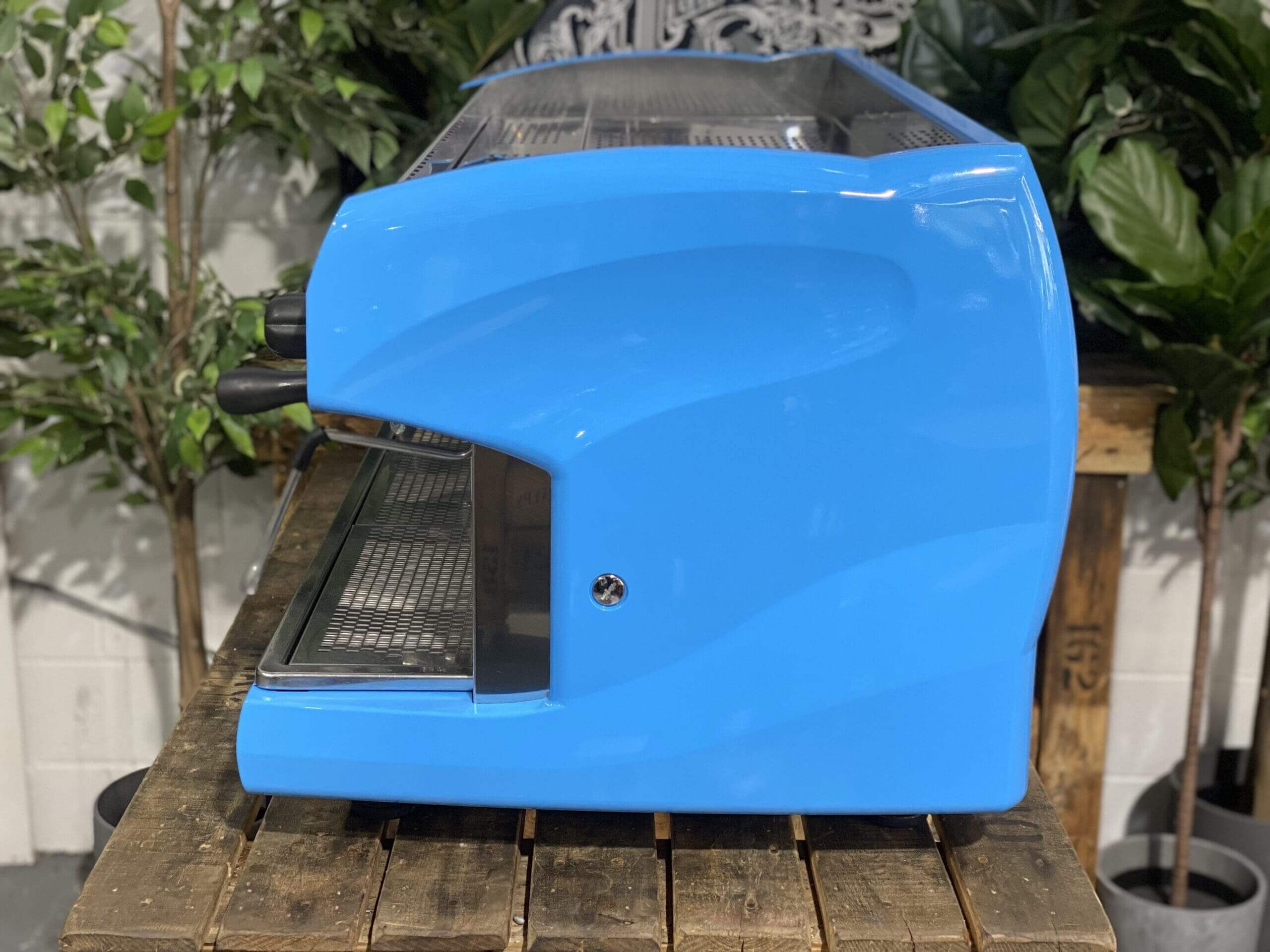 Wega Polaris High Cup Sky - 3 Group Commercial Espresso Machine - Blue