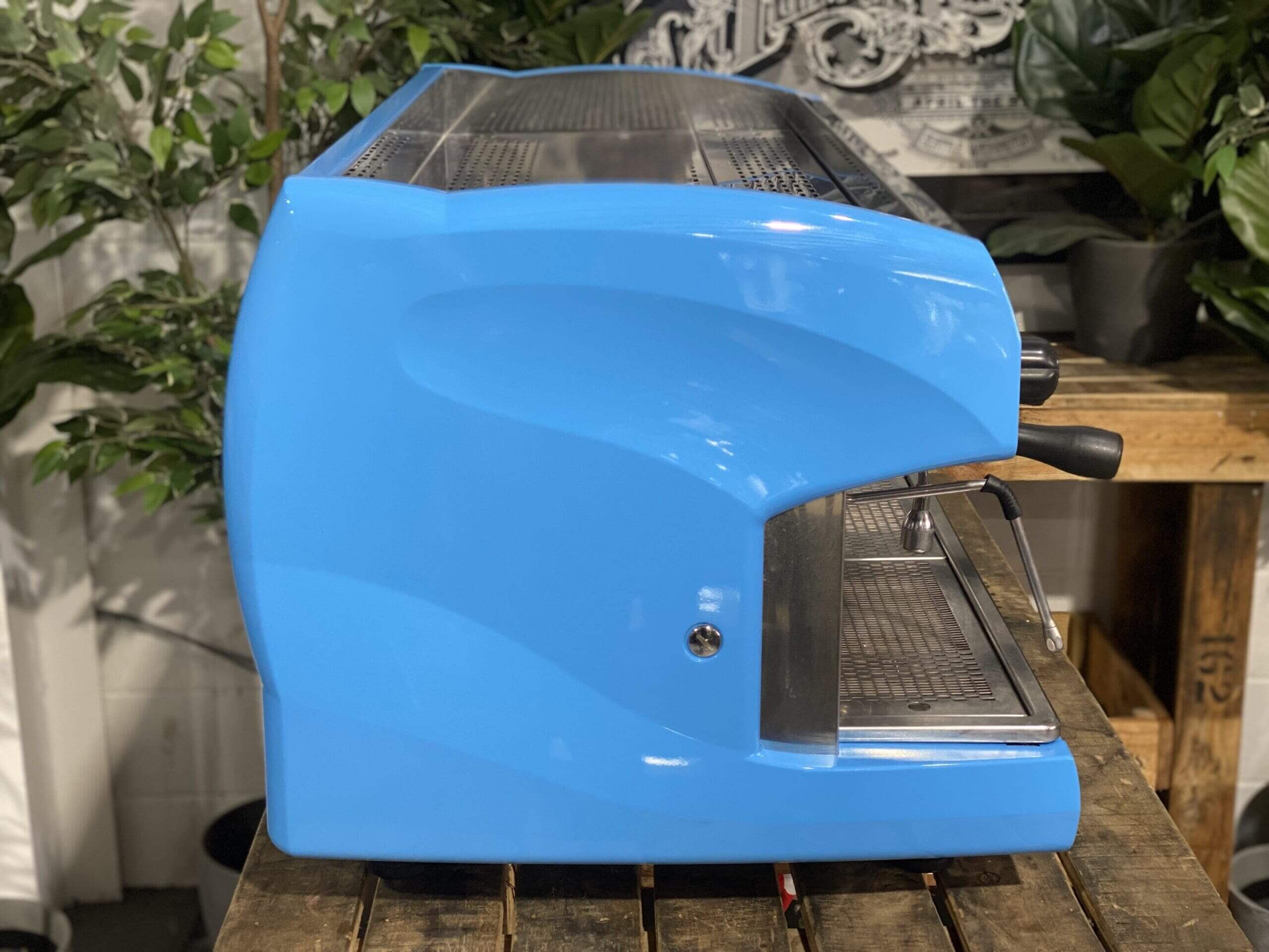 Wega Polaris High Cup Sky - 3 Group Commercial Espresso Machine - Blue