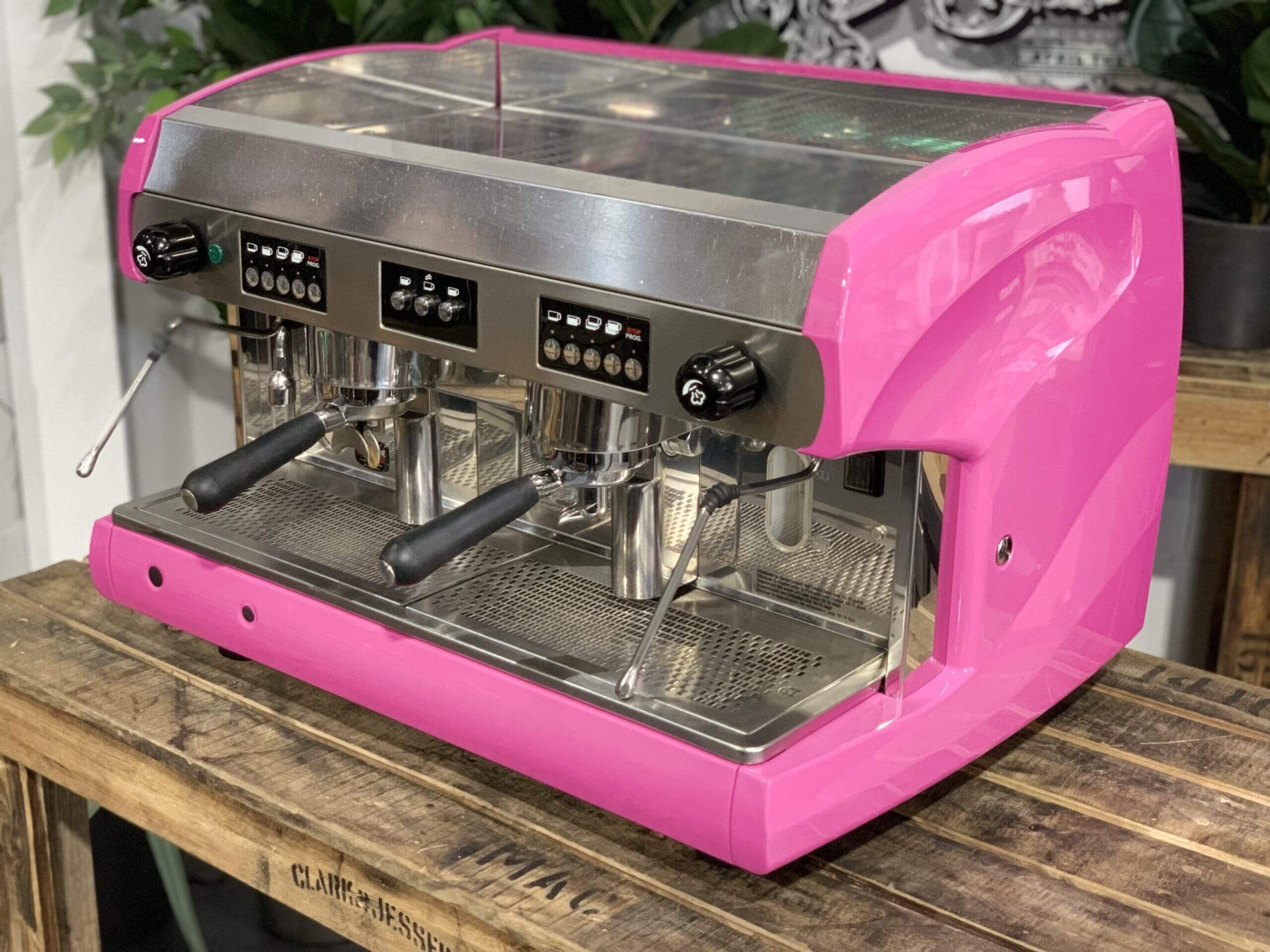 Wega Polaris Low Cup Hot - 2 Group Commercial Espresso Machine - Pink