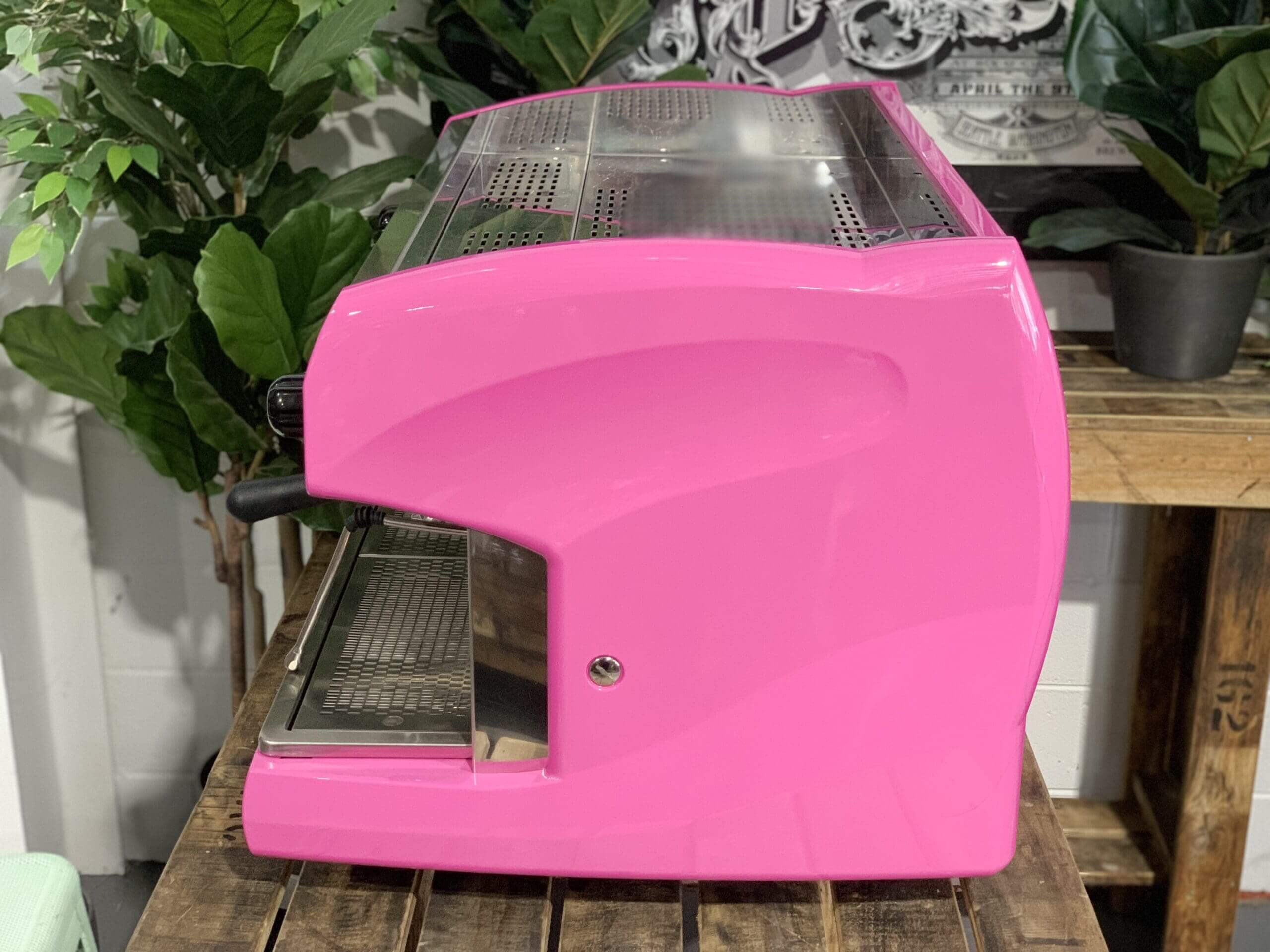Wega Polaris Low Cup Hot - 2 Group Commercial Espresso Machine - Pink