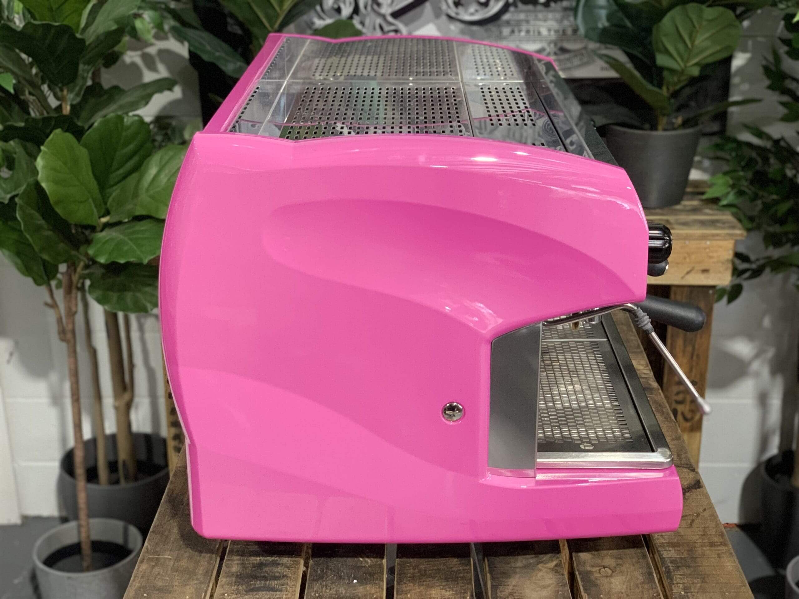 Wega Polaris Low Cup Hot - 2 Group Commercial Espresso Machine - Pink