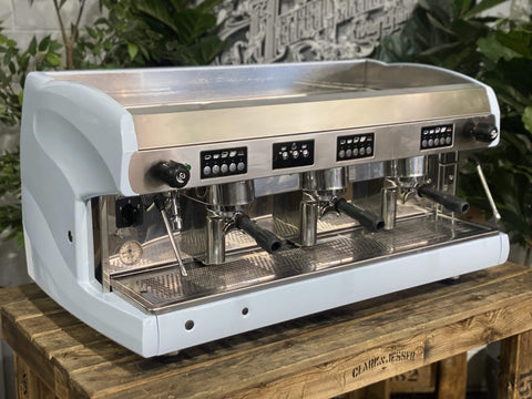 Wega Polaris Low Cup Blue - 3 Group Commercial Espresso Machine - Grey