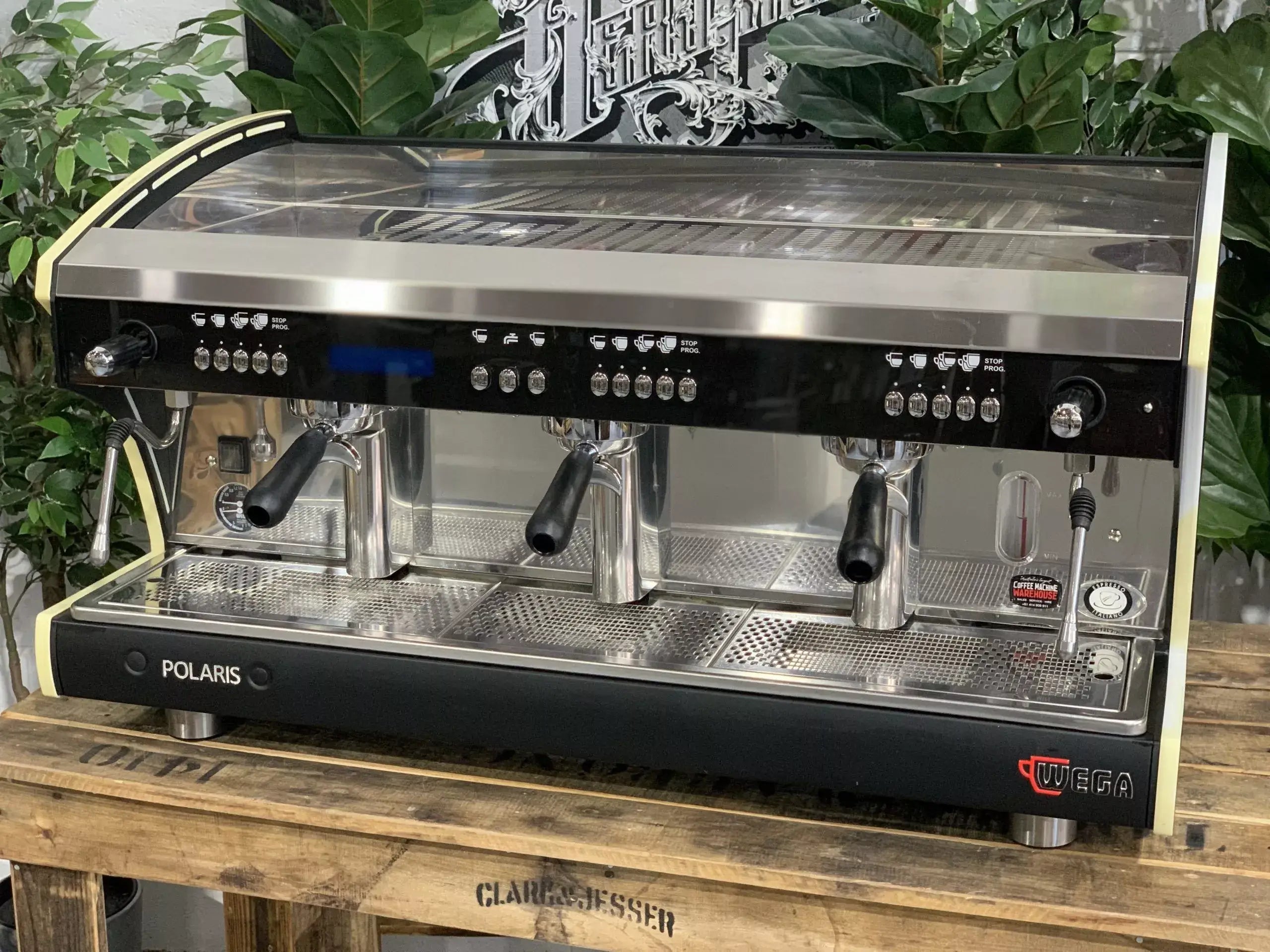 Wega Polaris Tron - 3 Group Commercial Espresso Machine - Black
