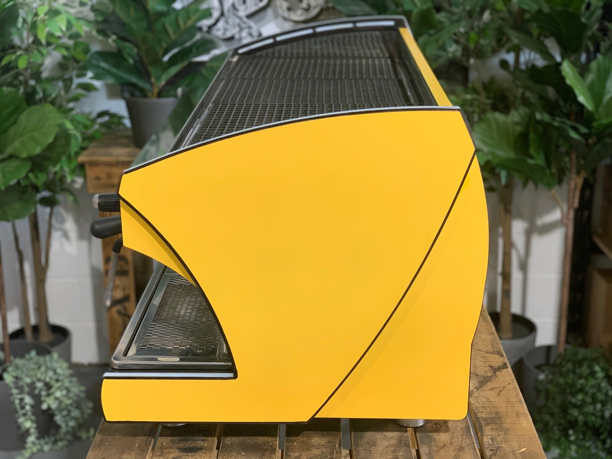 Wega Polaris Tron Yellow - 3 Group Commercial Espresso Machine - Black