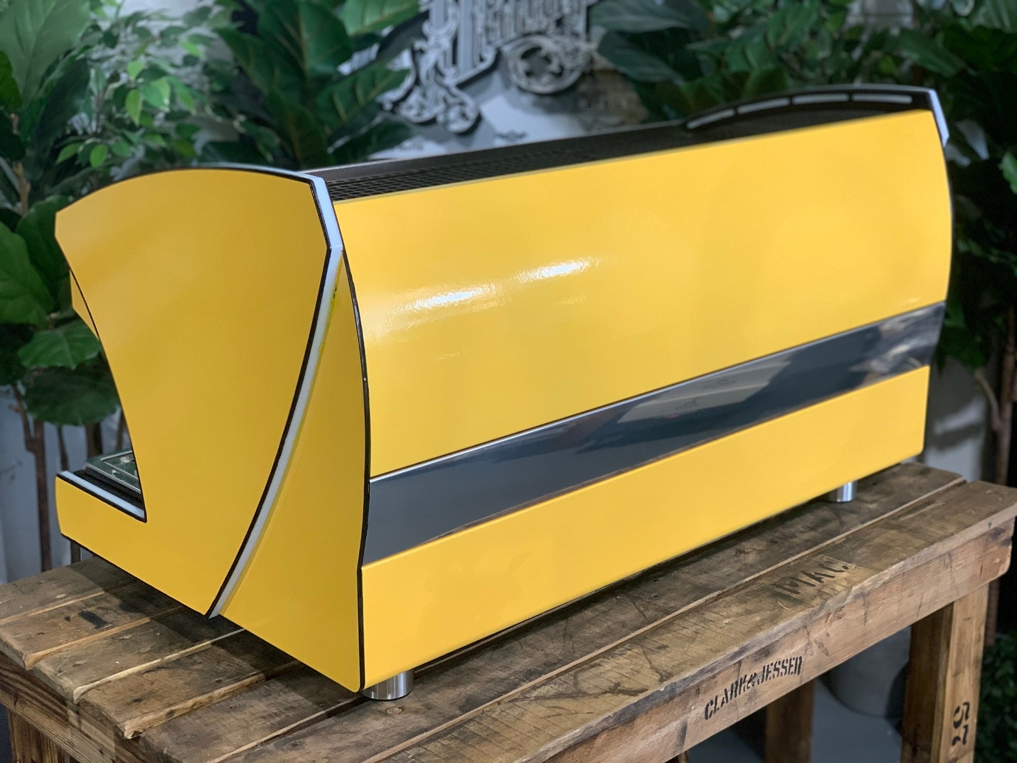 Wega Polaris Tron Yellow - 3 Group Commercial Espresso Machine - Black