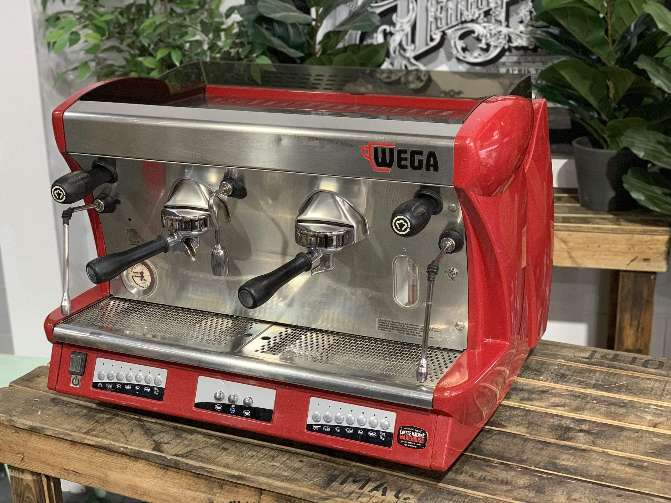 Wega Vela - 2 Group Commercial Espresso Machine - Red