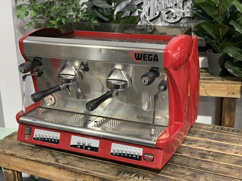 Wega Vela - 2 Group Commercial Espresso Machine - Red