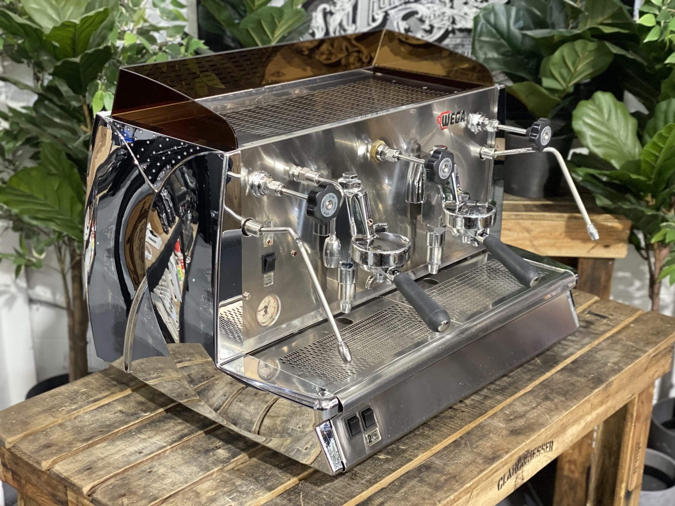 Wega Vela Vintage - 2 Group Commercial Espresso Machine - Chrome