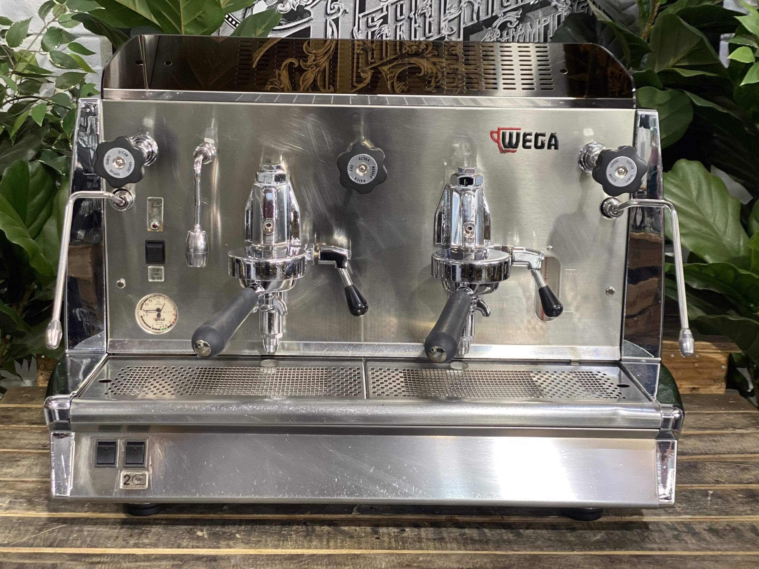 Wega Vela Vintage - 2 Group Commercial Espresso Machine - Chrome