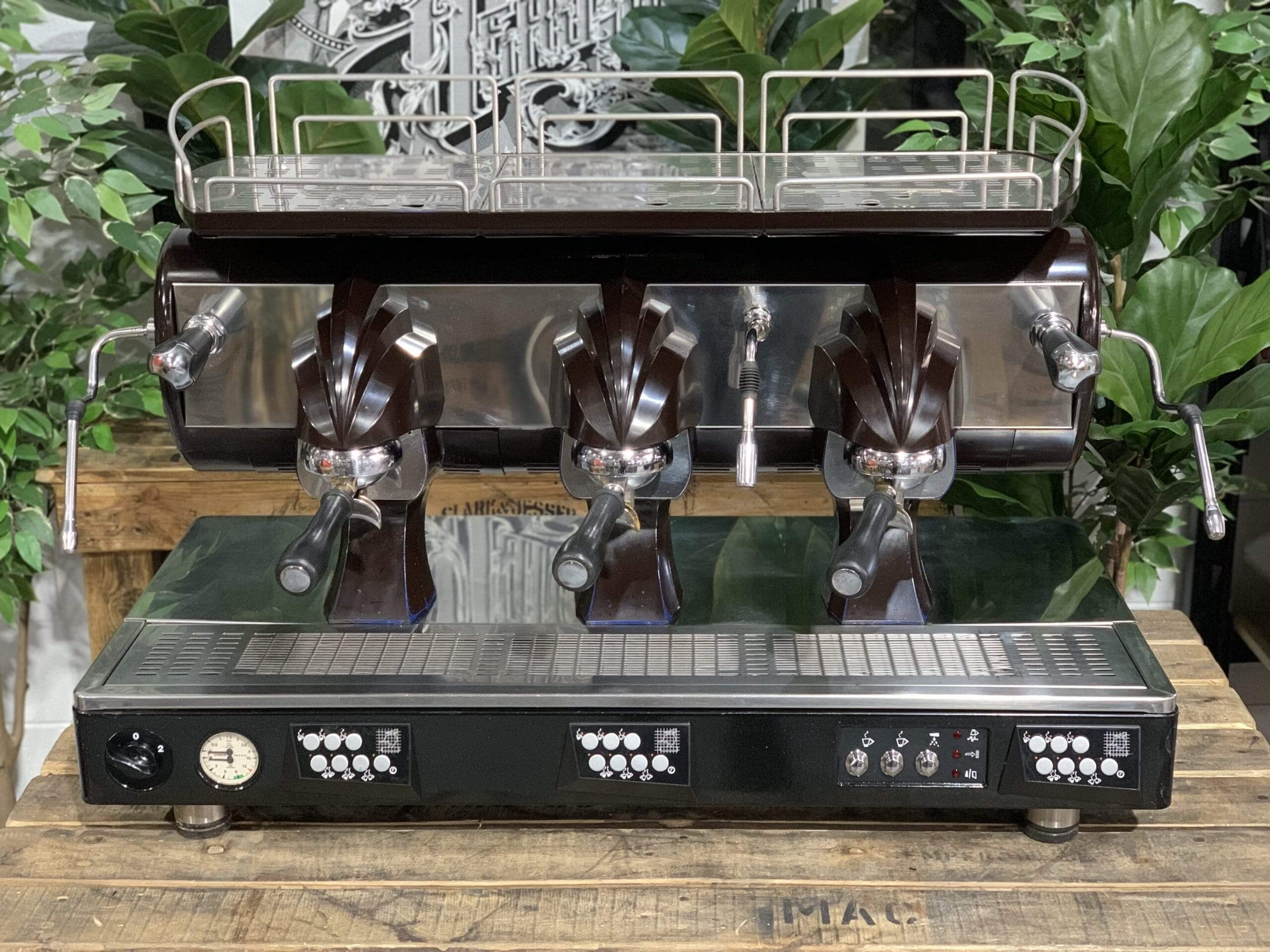 Wega Venus High Cup - 3 Group Commercial Espresso Machine - Brown