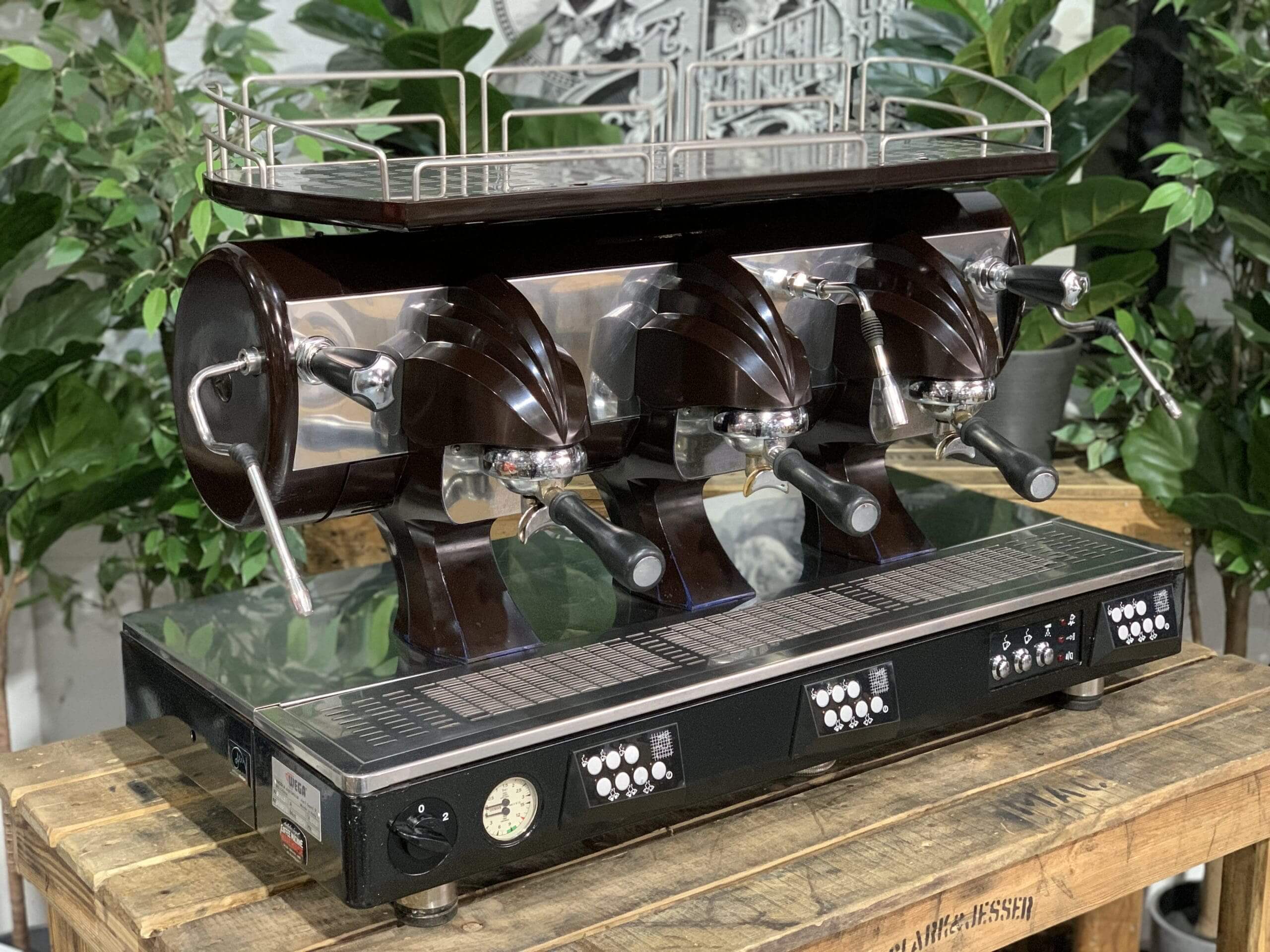 Wega Venus High Cup - 3 Group Commercial Espresso Machine - Brown