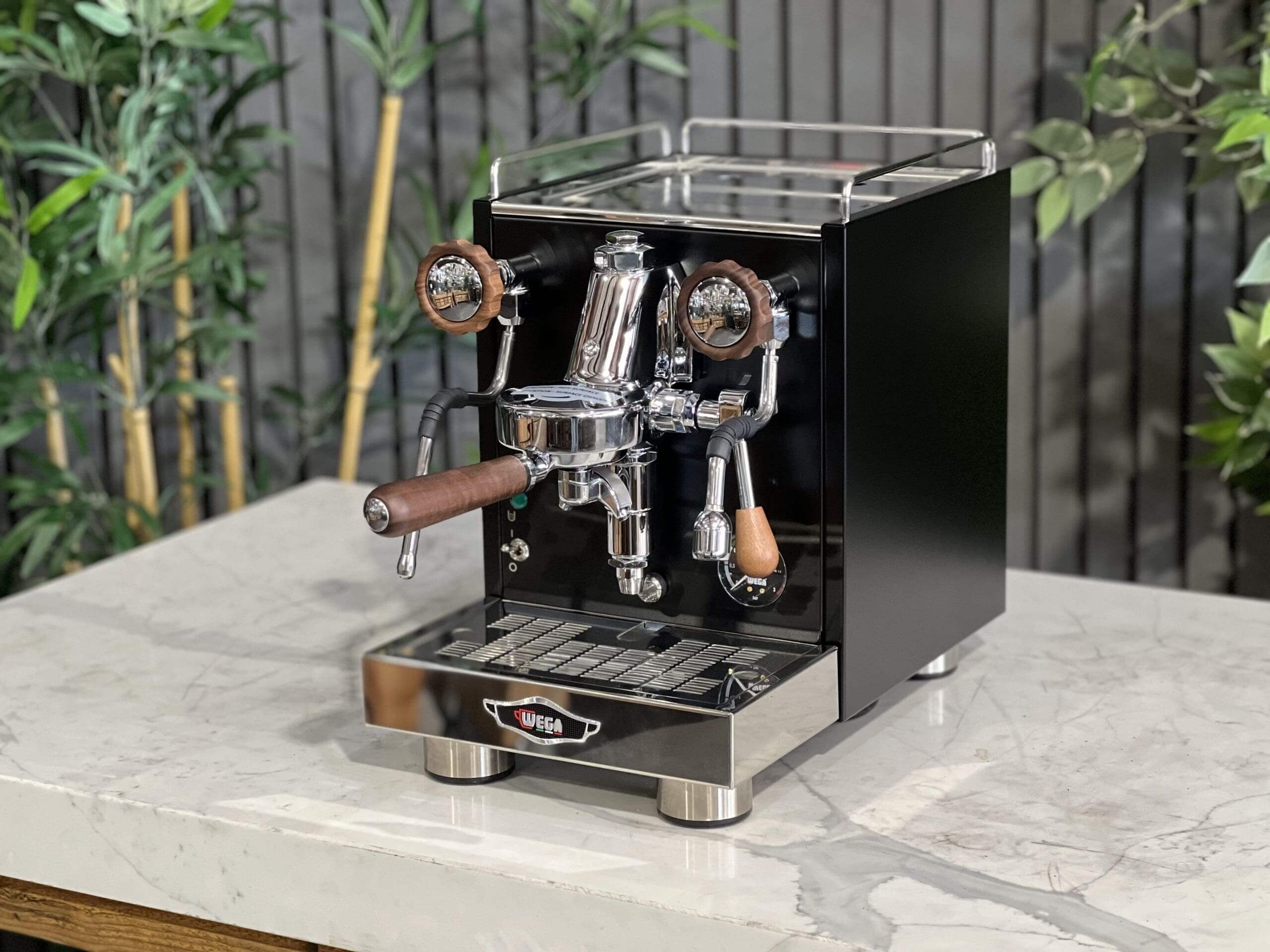 Wega W Mini Black - 1 Group Commercial Espresso Machine - Timber