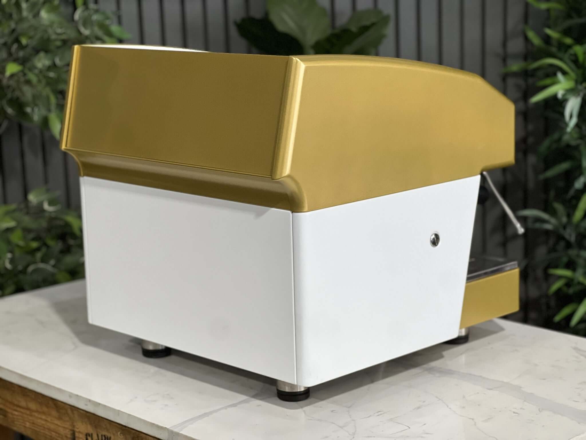 Wega Atlas Compact White - 2 Group Commercial Espresso Machine - Gold