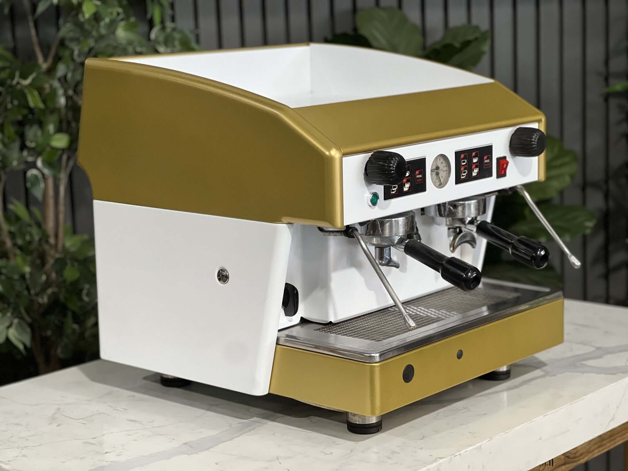 Wega Atlas Compact White - 2 Group Commercial Espresso Machine - Gold