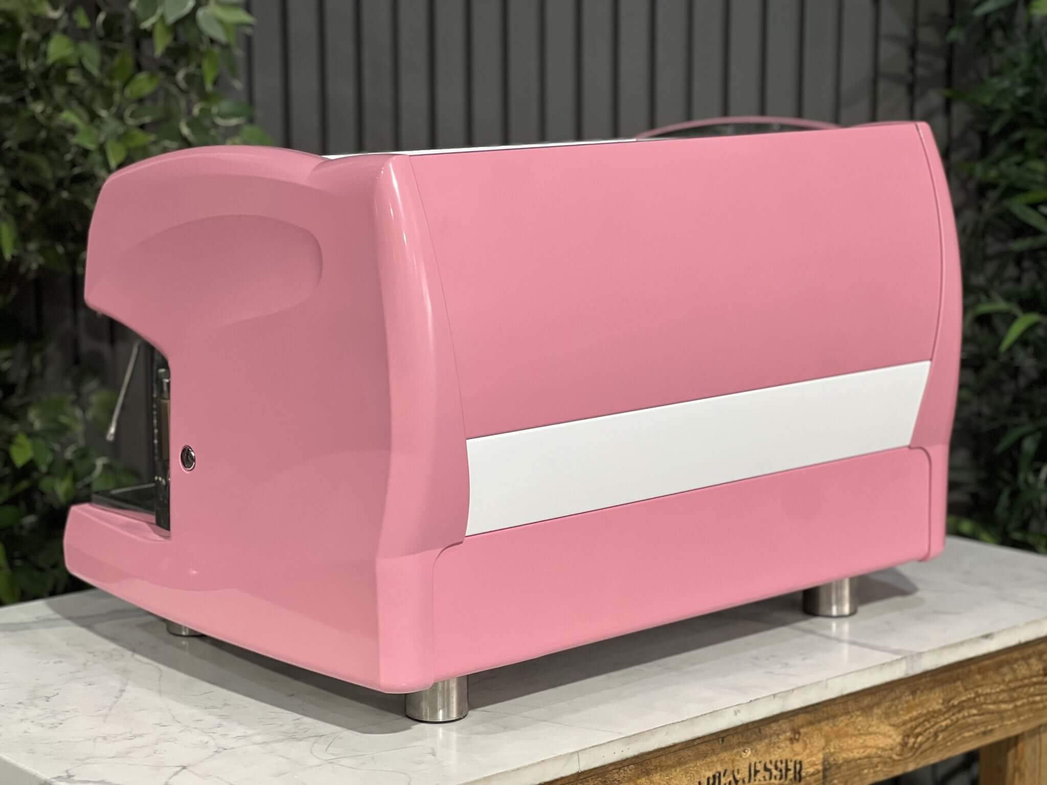 Wega Polaris High Cup White - 2 Group Commercial Espresso Machine - Pink