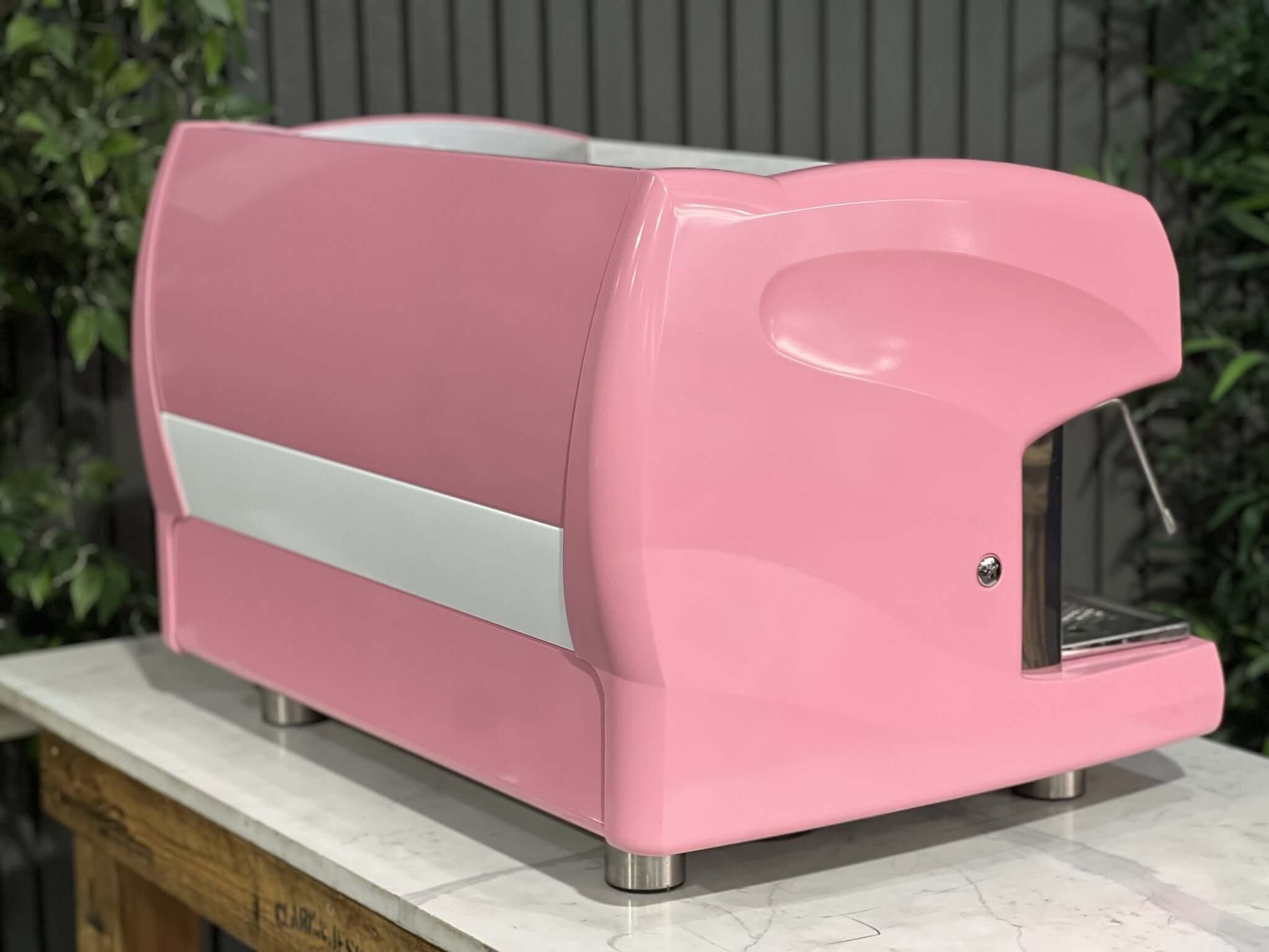 Wega Polaris High Cup White - 2 Group Commercial Espresso Machine - Pink