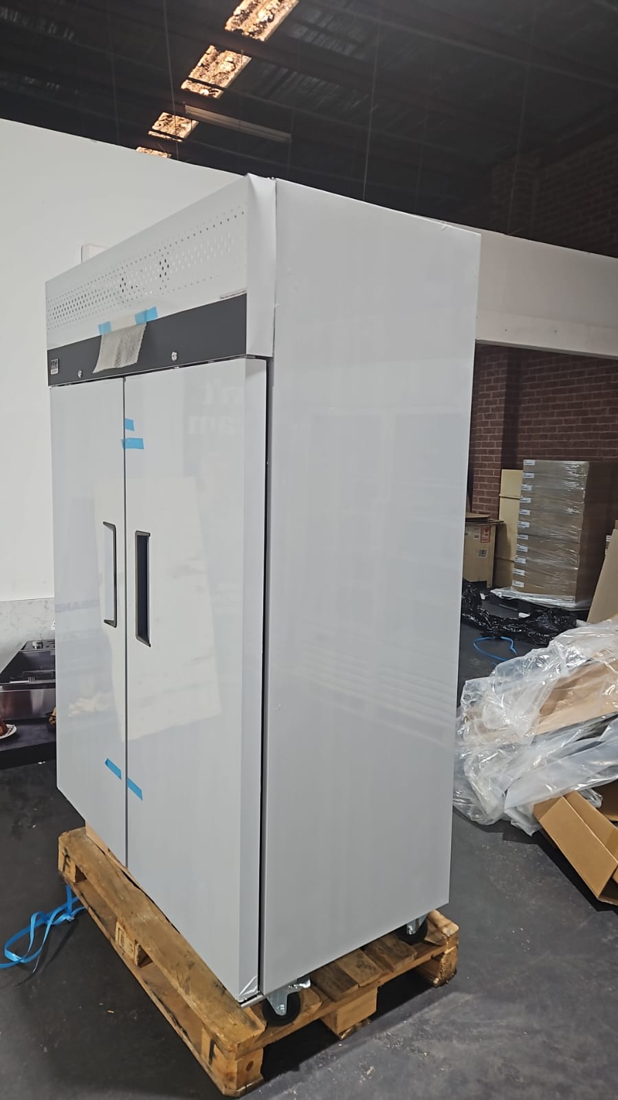 AG 1300 Litre Upright Double Door Stainless Steel Door Fridge GNX1400TN - Showroom Stock