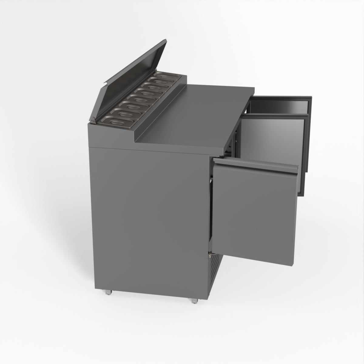 FED-X Three Door Salad Prep Fridge XGNS1300D