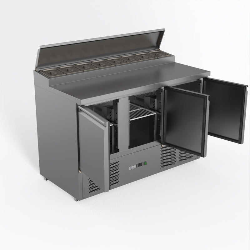 FED-X Three Door Salad Prep Fridge XGNS1300D